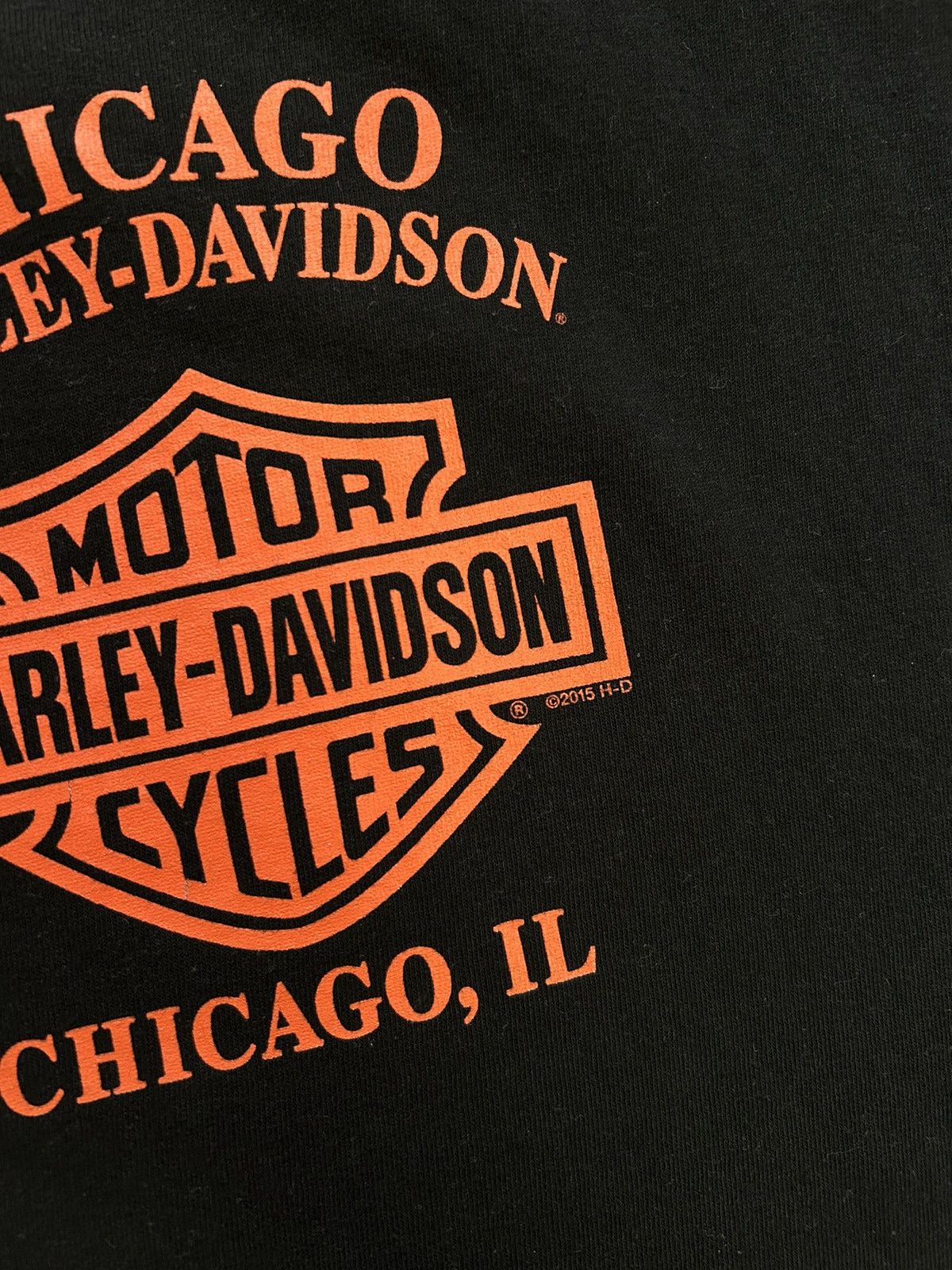 Band Tees × Harley Davidson × Vintage Vintage 2015 Harley Davidson Chicago Precision Tuned T-Shirt Size US XXL / EU 58 / 5 - 9 Thumbnail