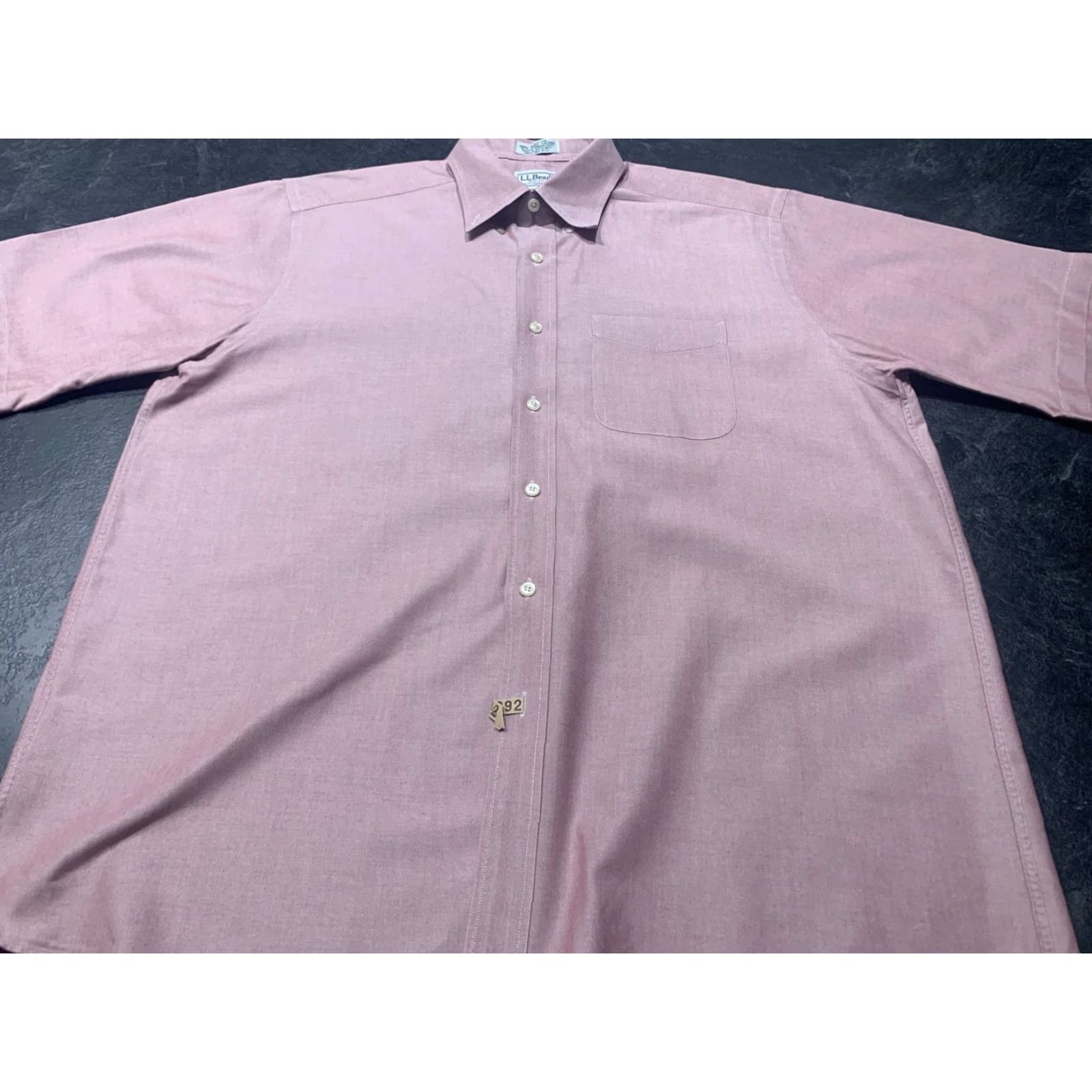 Vintage VINTAGE L.L. Bean Men's Shirt 16.5 Red Short Sleeve Button Down Cotton Casual Classic Size US L / EU 52-54 / 3 - 2 Thumbnail