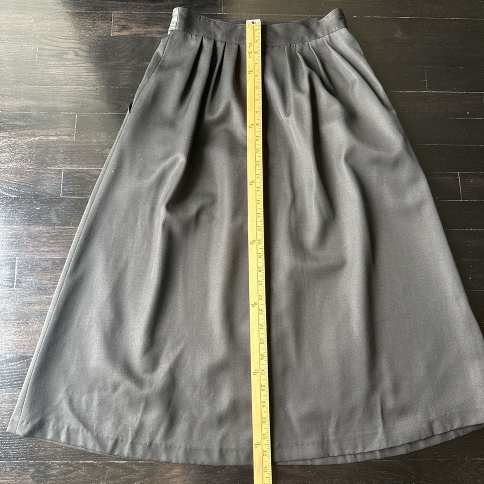 Other Vintage leather waist Elegant Black Women's Skirt Size 28" / US 6 / IT 42 - 4 Thumbnail