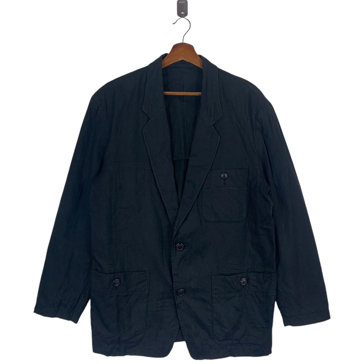 Issey Miyake VINTAGE DESIGNER ISSEY MIYAKE BLACK COAT JACKET Size L / US 10 / IT 46 - 1 Thumbnail