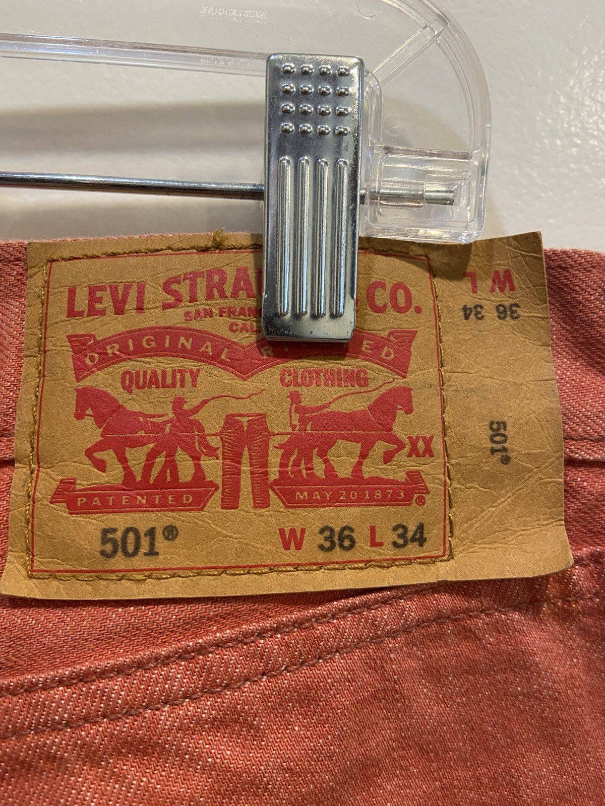 Other Levi 501 Denim Button Fly Jeans Size US 36 / EU 52 - 2 Thumbnail