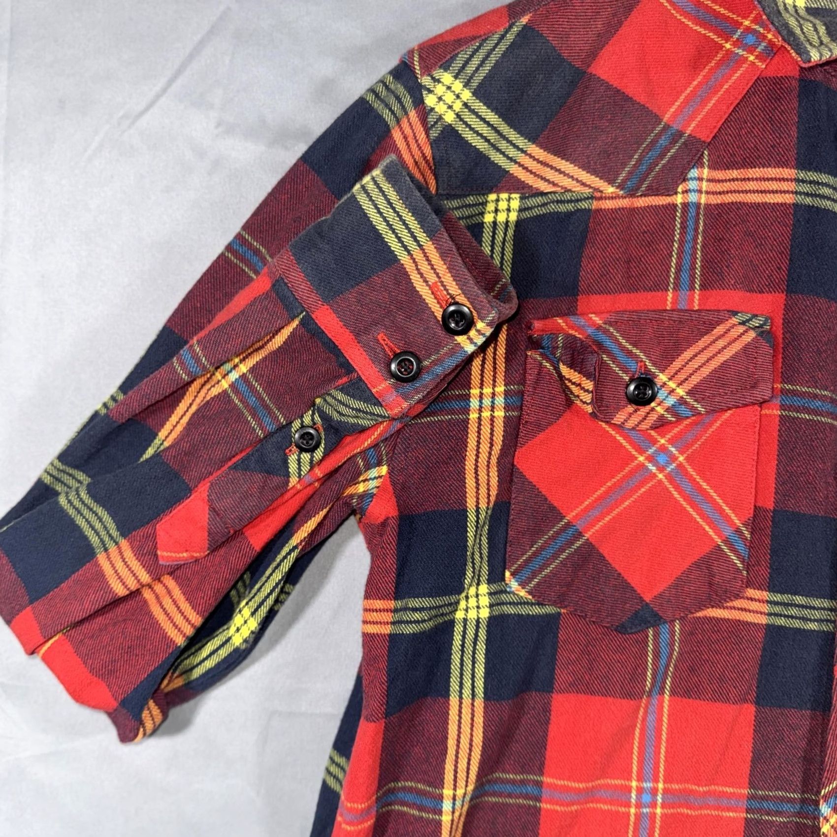 Topo Designs Topo Designs Shirt Mens S Red Plaid Flannel Long Sleeve Button Front Casual Size US S / EU 44-46 / 1 - 5 Thumbnail