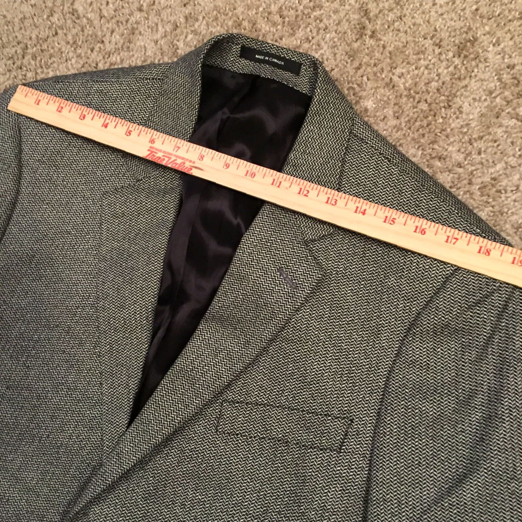 Michael Kors Michael Kors Blazer Mens 42R Black Herringbone Wool Two Button Notch Lapel Double Vent Single-Breasted 2 Piece Jacket Coat Colorful Mens Size 42R - 2 Thumbnail