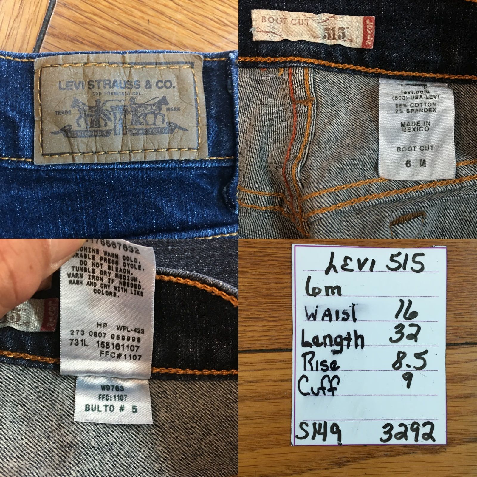 Levi's Levi's 515 Boot Cut Denim Jeans Women's Regular Fit Size 6 Blue Size 28" / US 6 / IT 42 - 8 Thumbnail