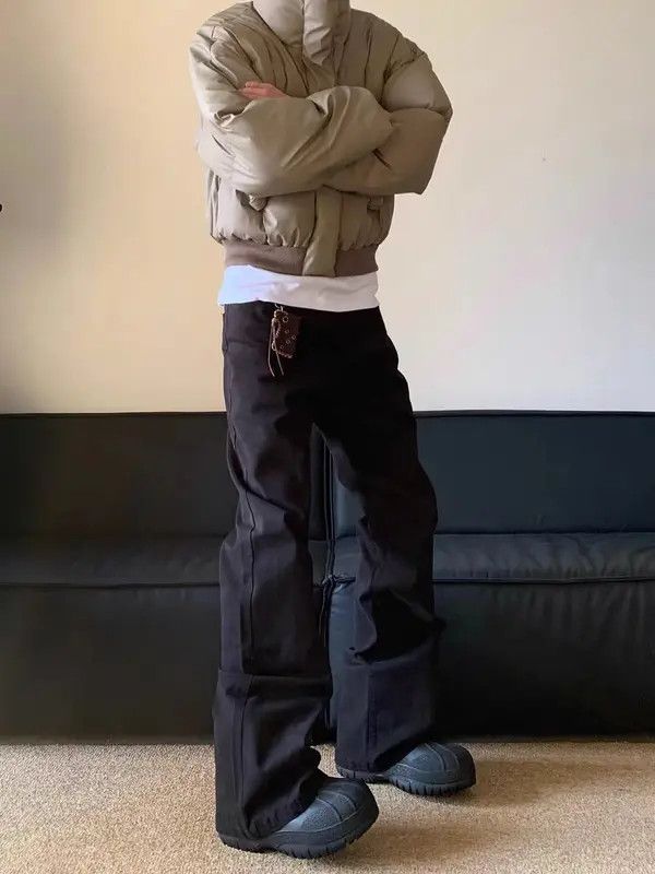 Japanese Brand Honjoh x Iken Street Simple Black Micro Flare Jeans Size US 30 / EU 46 - 2 Thumbnail