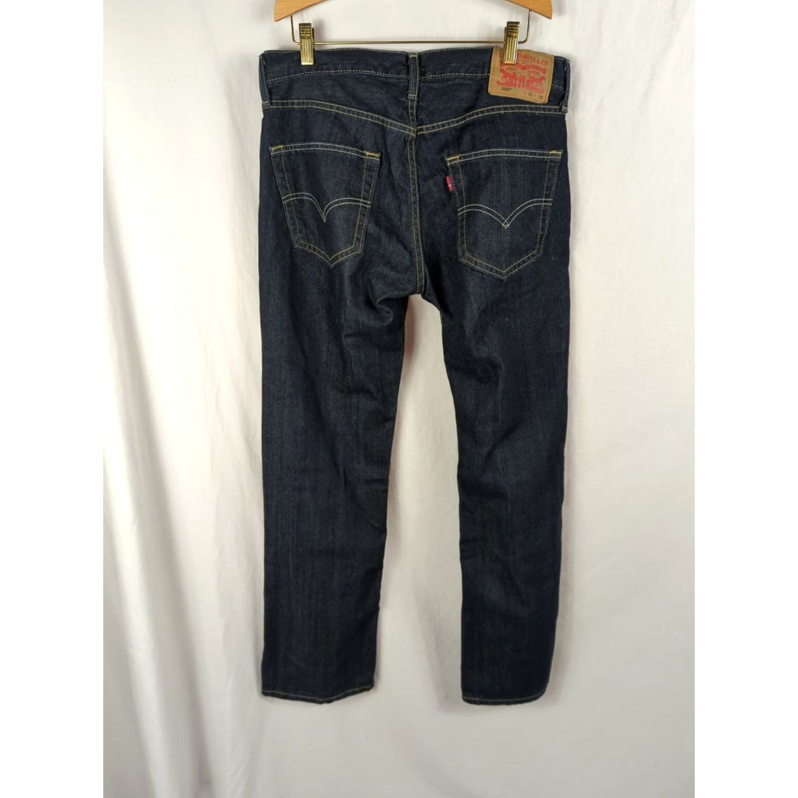 Levi's VINTAGE None Levi's Jeans 559 31x32 Blue Denim Straight 5-Pocket Regular Mens Pants Dark Wash Blue Jeans Size US 31 - 4 Thumbnail