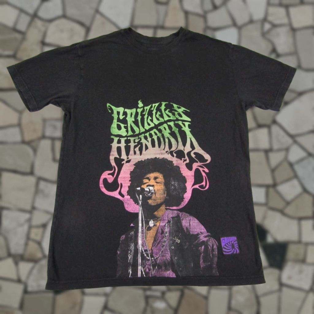 Vintage VINTAGE Grizzly Griptape Shirt Mens Medium Black Jimi Hendrix Skater Tee Size US M / EU 48-50 / 2 - 1 Thumbnail