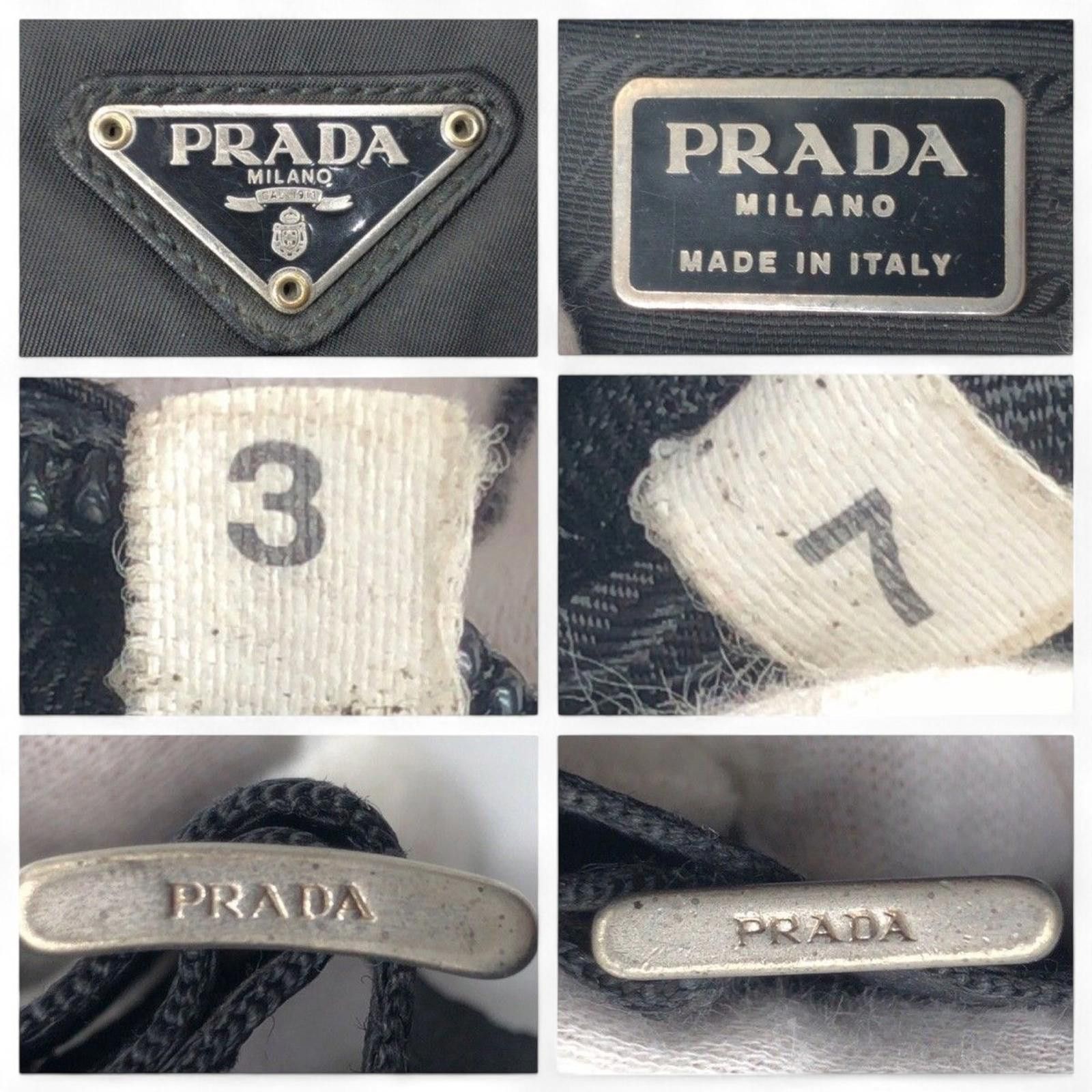 Prada Prada - Black Nylon Shoulder Bag Buckle Detail Size ONE SIZE - 6 Thumbnail