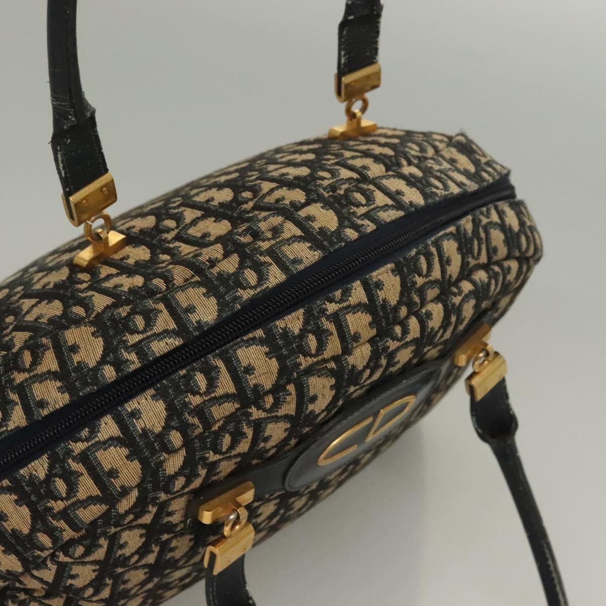 Dior DIOR Trotter Canvas Hand Bag Navy Gold Size ONE SIZE - 6 Thumbnail