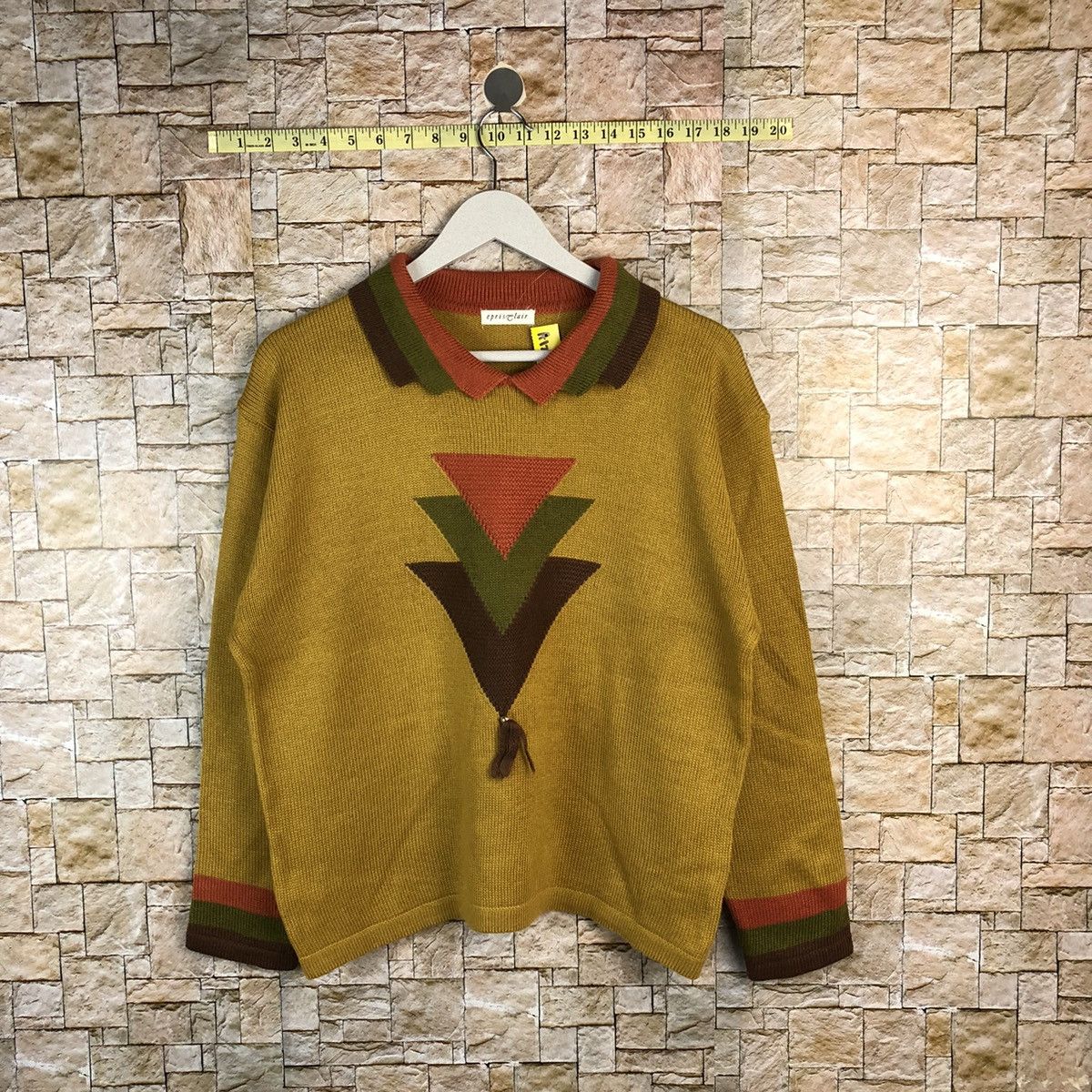 Vintage Epris Clair Brown navajo vintage sweatshirt Knitwear #A1215 Size US L / EU 52-54 / 3 - 1 Thumbnail