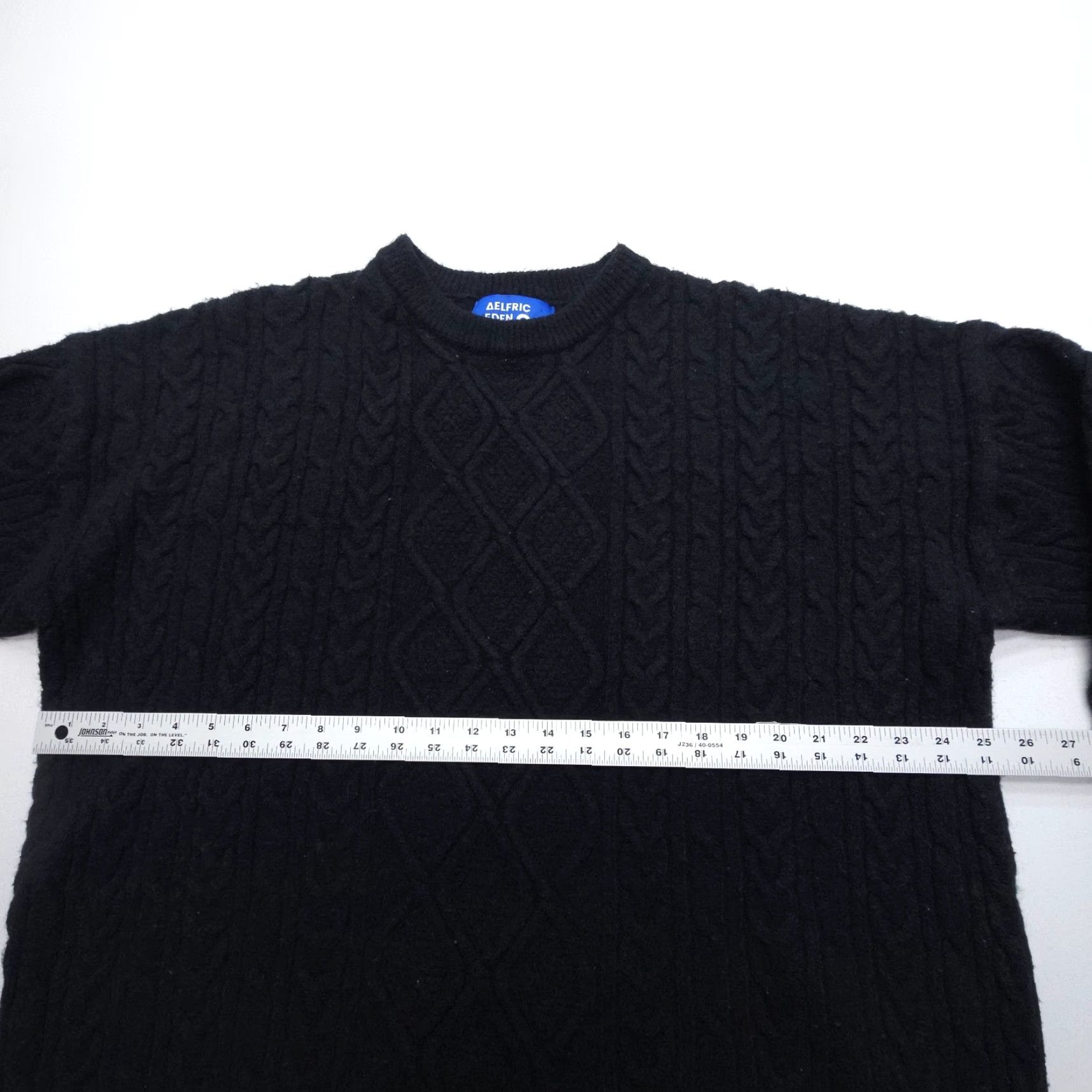 Vintage Aelfric Eden Heavy Cable Knit Sweater Mens 2XL Black Nordic Fisherman Pullover Size US XXL / EU 58 / 5 - 8 Thumbnail