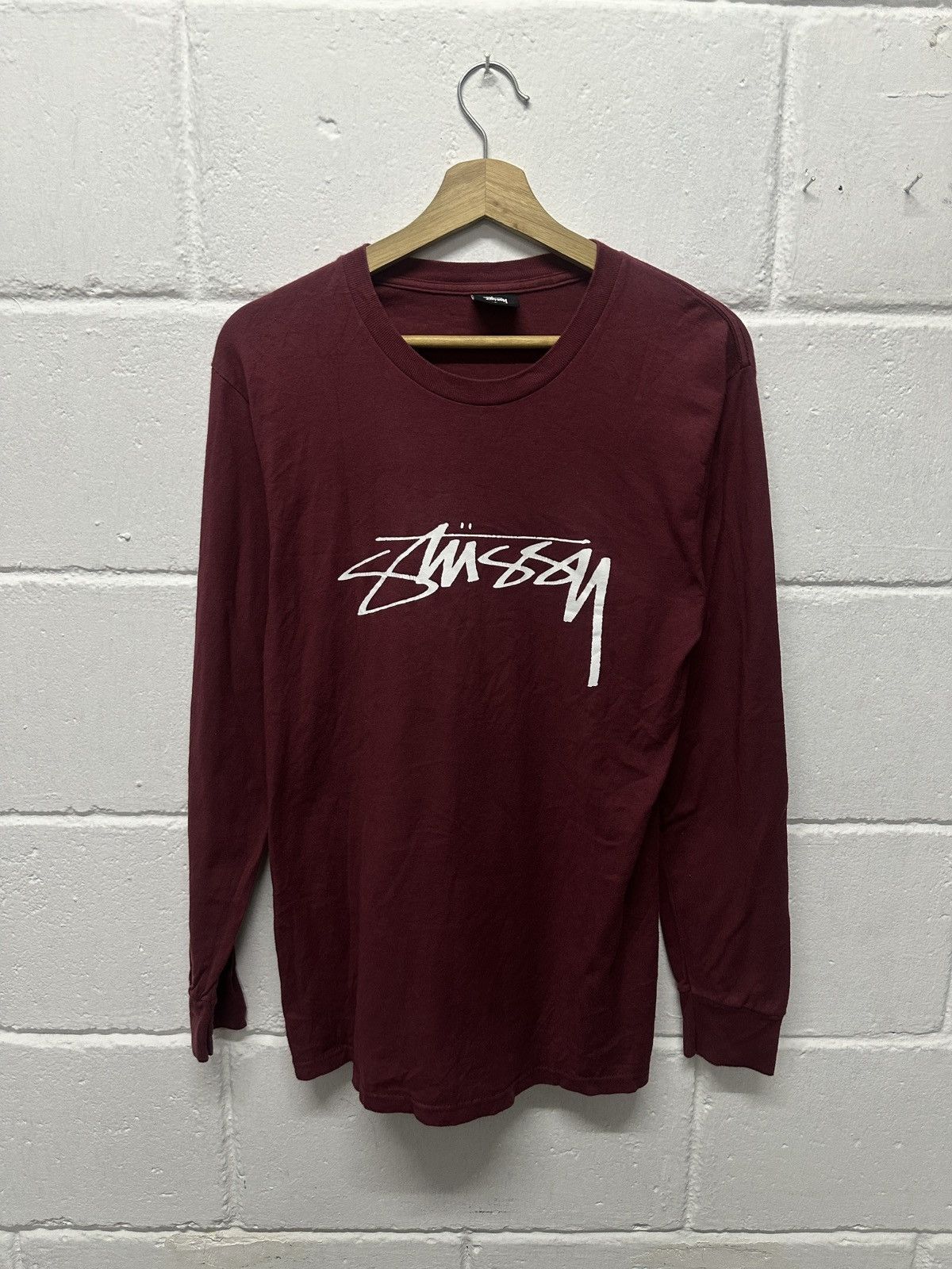 Stussy Stussy Smooth Stock L/S Shirt Burgundy Size US S / EU 44-46 / 1 - 5 Thumbnail