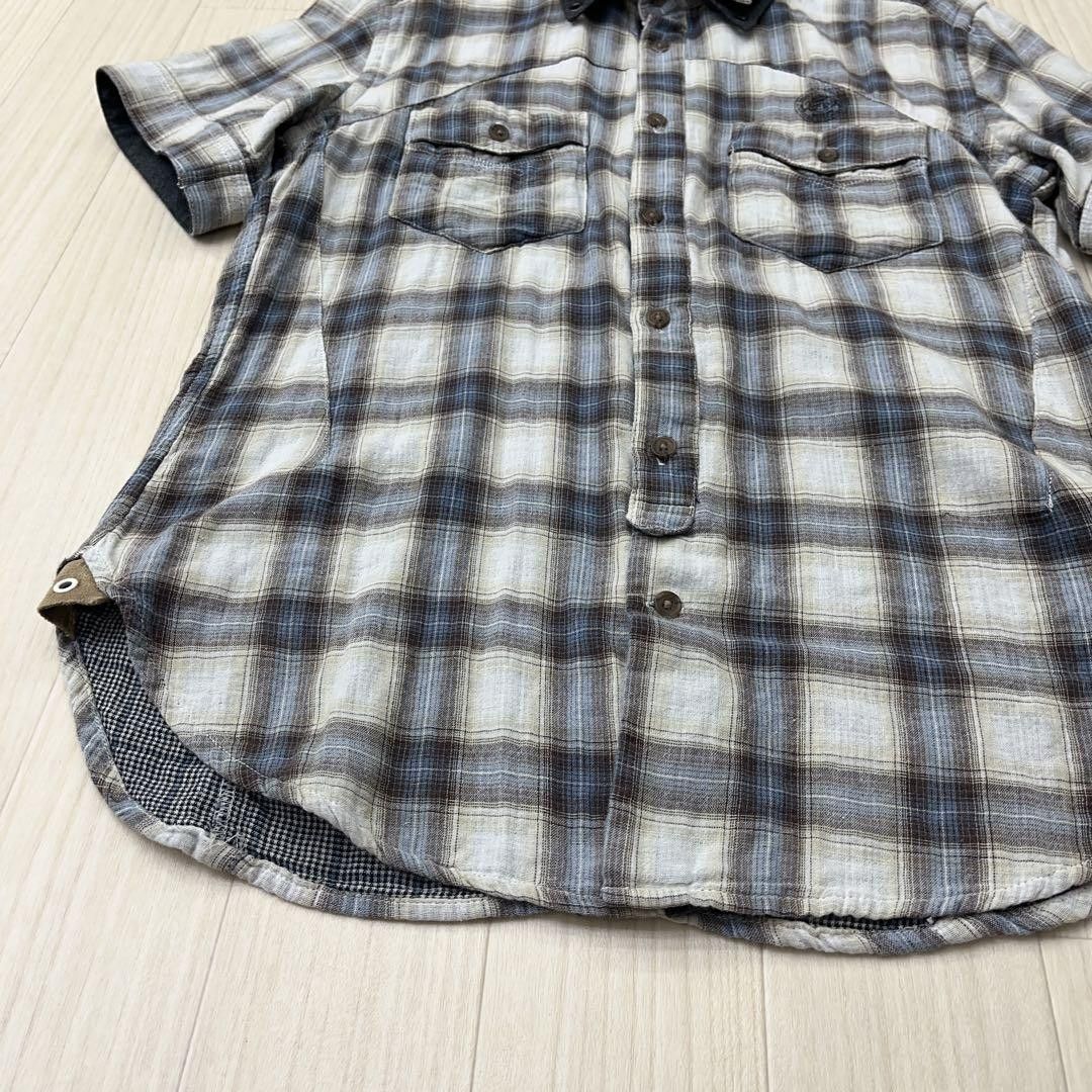 PPFM PPFM Gauze Short Sleeve Check Shirt Size US S / EU 44-46 / 1 - 3 Thumbnail