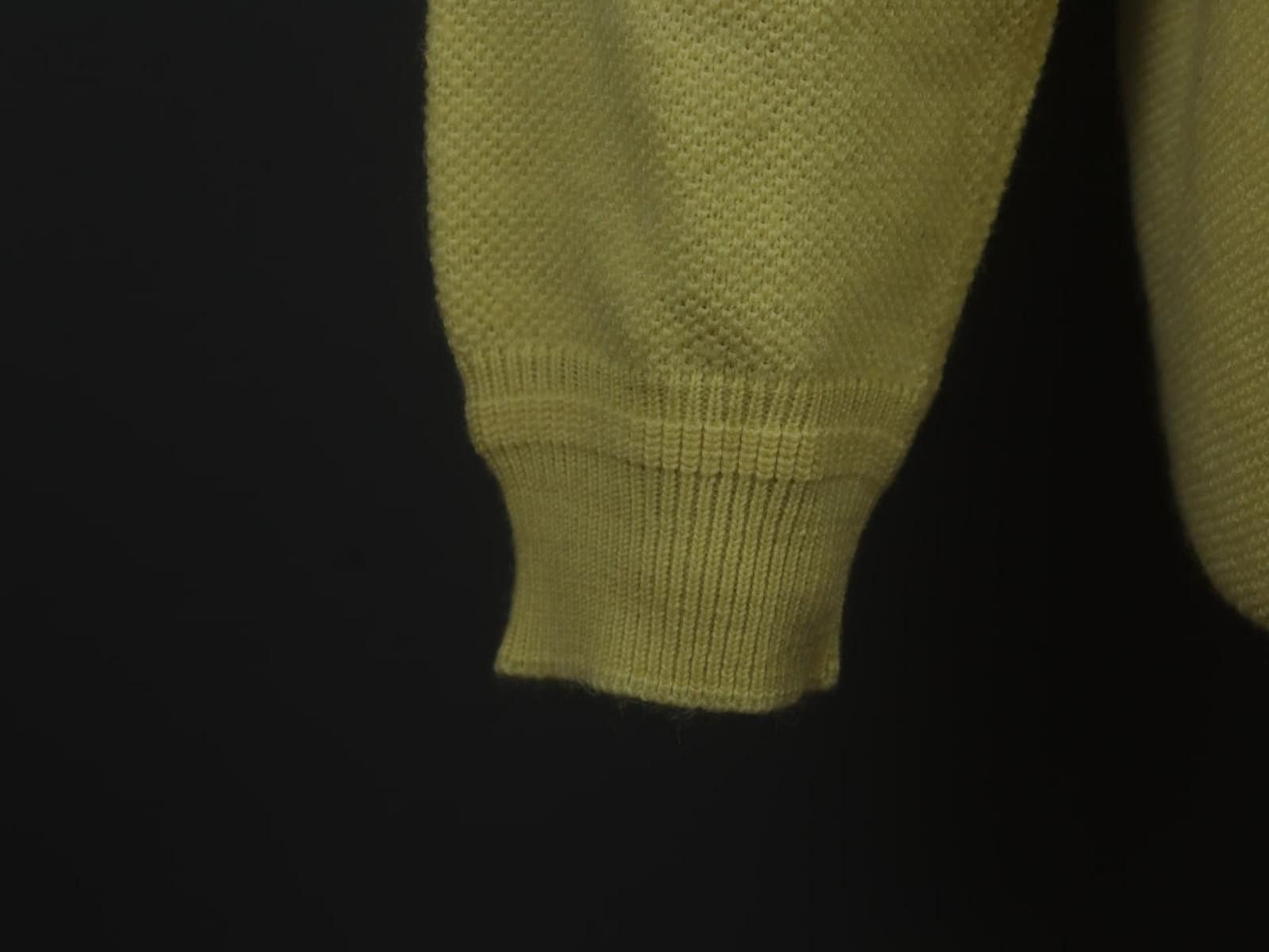 Lacoste Lacoste Yellow Linen Knitted Pullover Sweater Size 6 Size M / US 6-8 / IT 42-44 - 4 Thumbnail