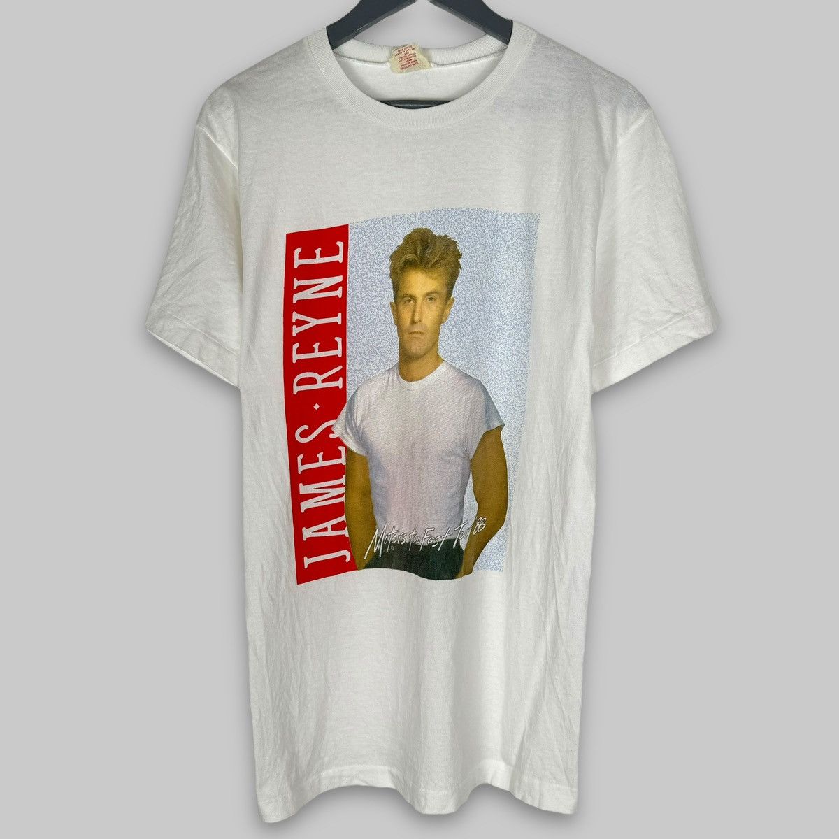 Band Tees Vintage 1986 James Reyne Motors Too Fast Tour T Shirt Size US L / EU 52-54 / 3 - 1 Thumbnail