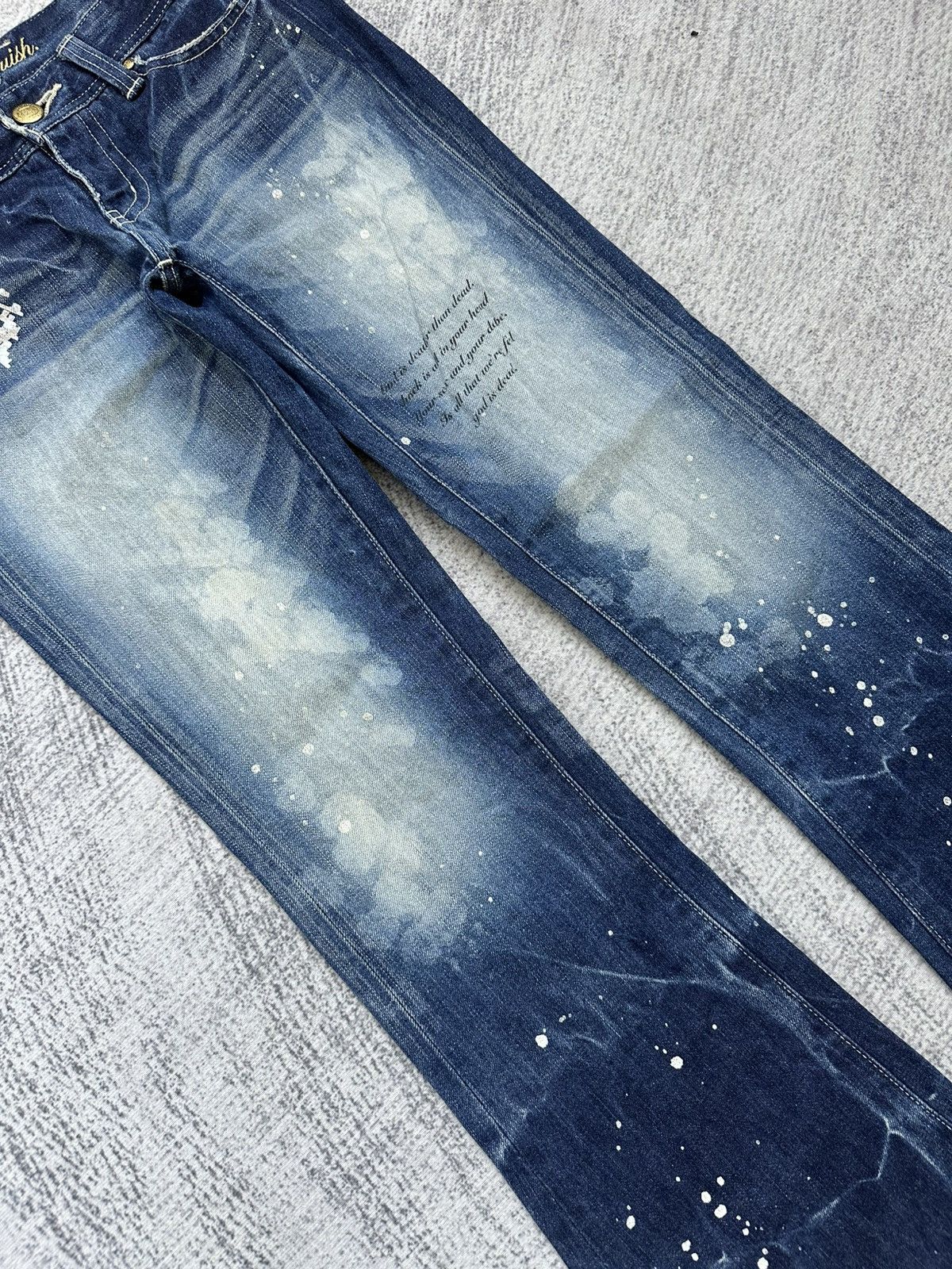 If Six Was Nine × Japanese Brand × Vanquish Vanquish Punk Inspired Flare Jeans Size 32" / US 10 / IT 46 - 4 Thumbnail