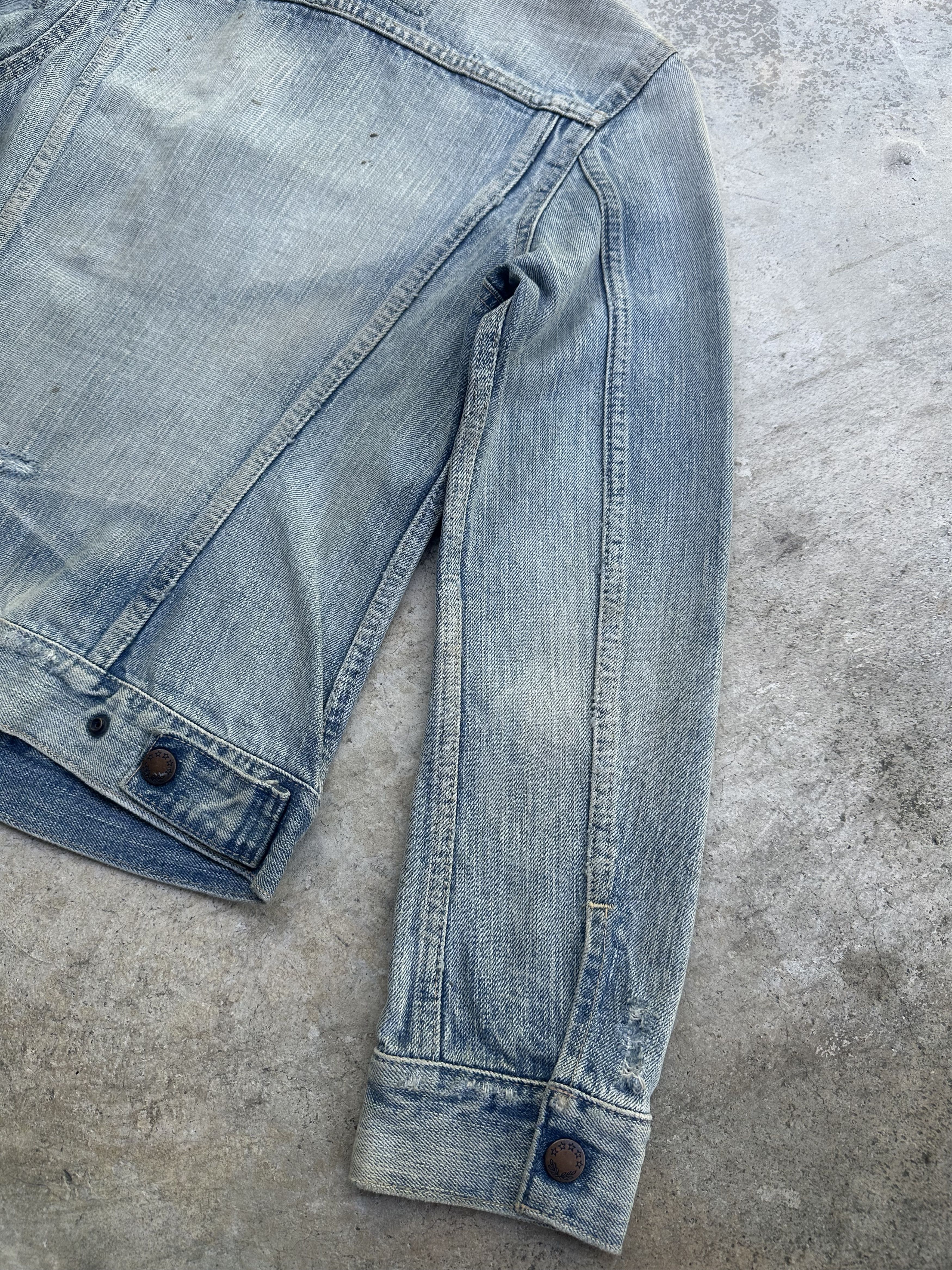 If Six Was Nine Vintage RNA Distressed Denim Snap Button Patina Jacket Jeans Size US M / EU 48-50 / 2 - 10 Thumbnail