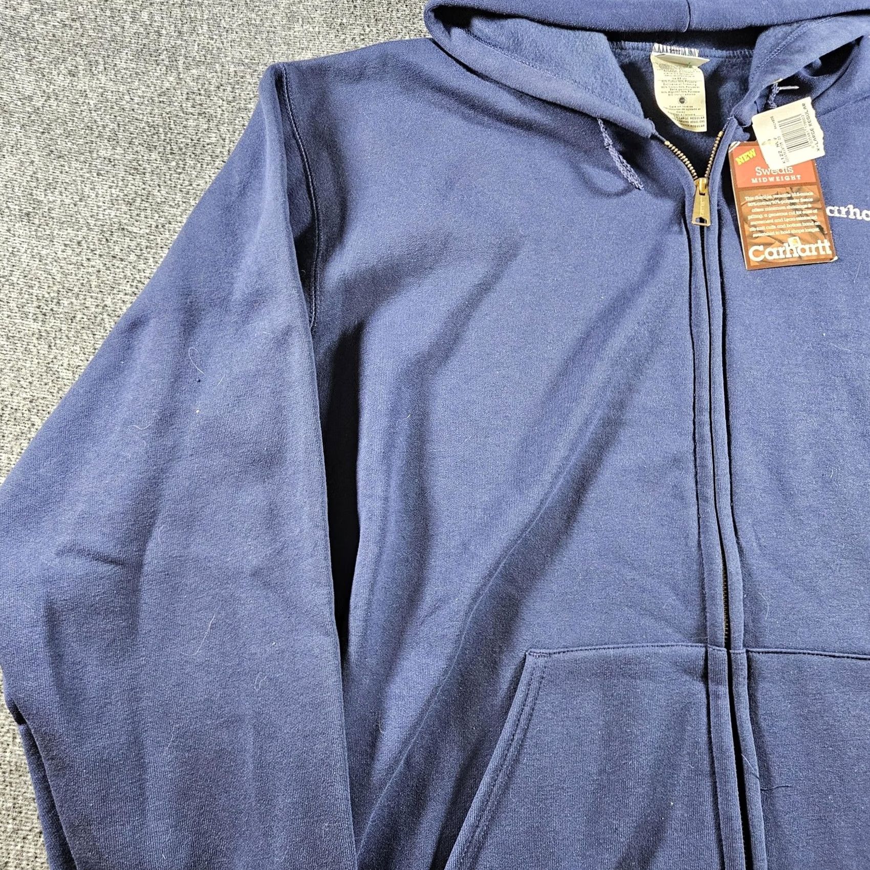Carhartt Carhartt Hoodie Mens XL Blue Full Zip Fleece Workwear Sweatshirt Midweight Size US XL / EU 56 / 4 - 4 Thumbnail