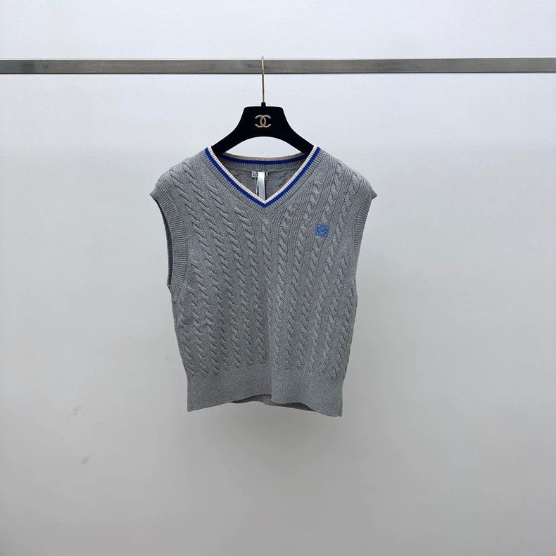 Loewe LOEWE Flaxen knit vest Size L / US 10 / IT 46 - 1 Thumbnail
