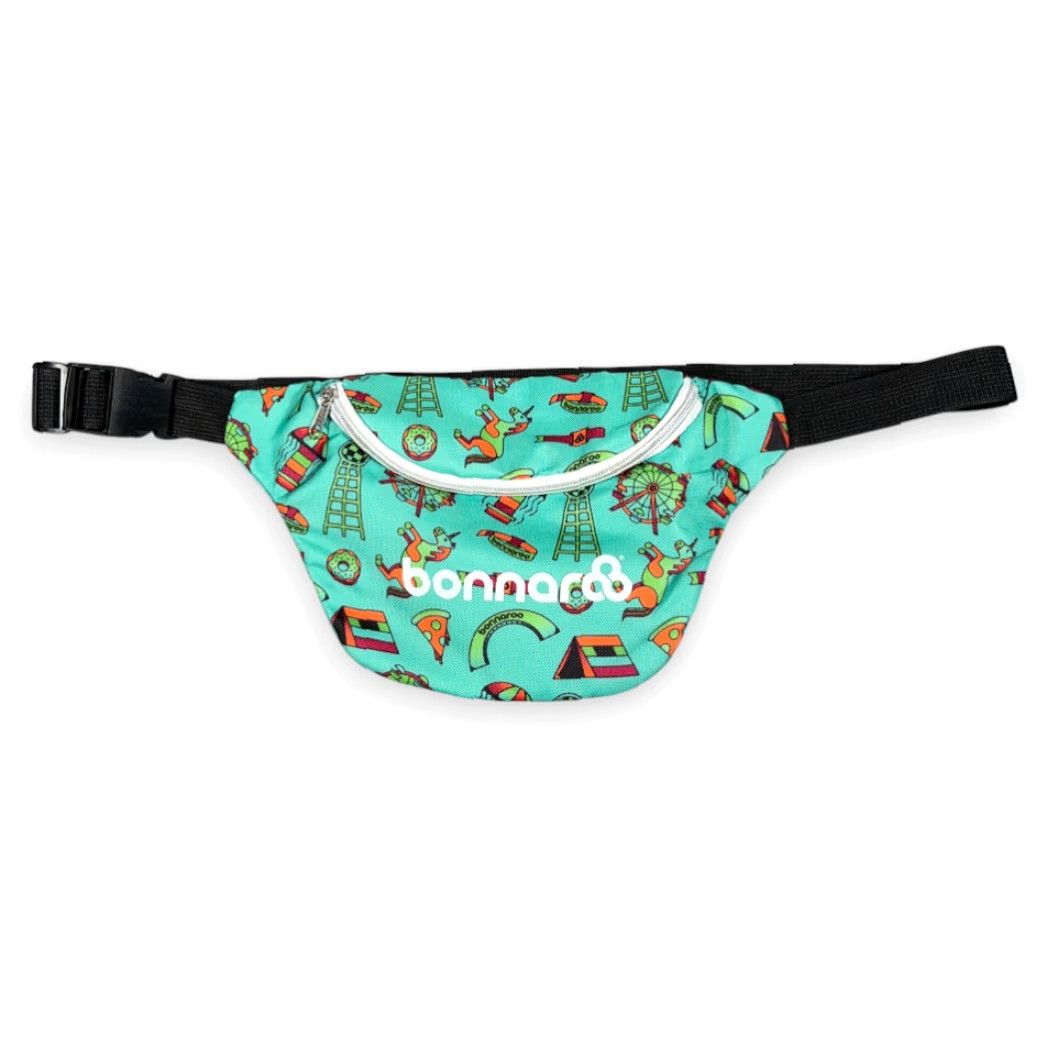 Vintage Bonnaroo Bag Green Waist Fanny Pack Adjustable Strap Music Festival Merch Gear Size ONE SIZE - 2 Thumbnail