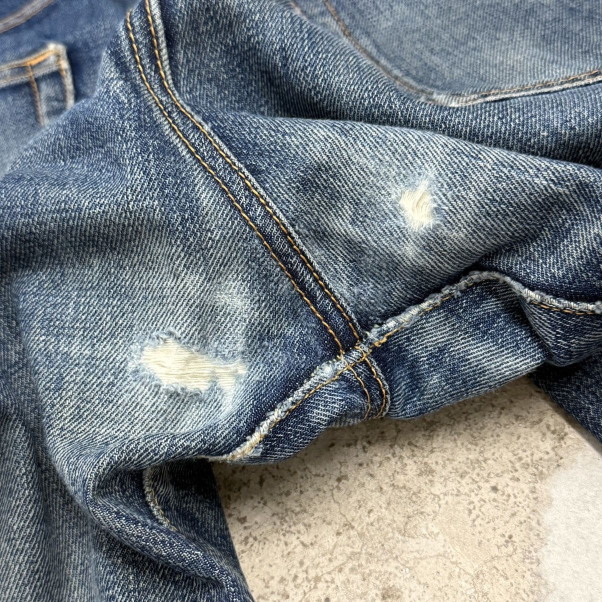 Japanese Brand Chikiriya Selvedge Chainstitch Mudwash Japanese Denim Size US 30 / EU 46 - 21 Thumbnail