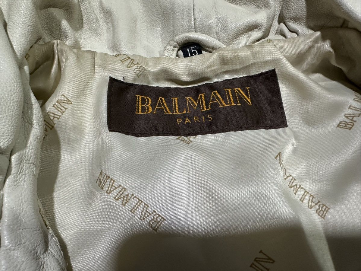 Balmain 🔥Vintage Balmain Faux Leather Poncho Jacket Size L / US 10 / IT 46 - 12 Thumbnail