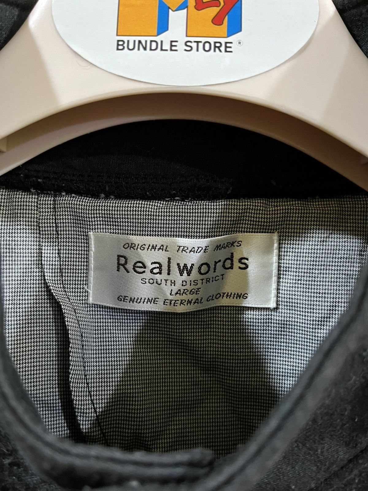 Vintage Real words south distric black zip-up jacket Size US L / EU 52-54 / 3 - 4 Thumbnail