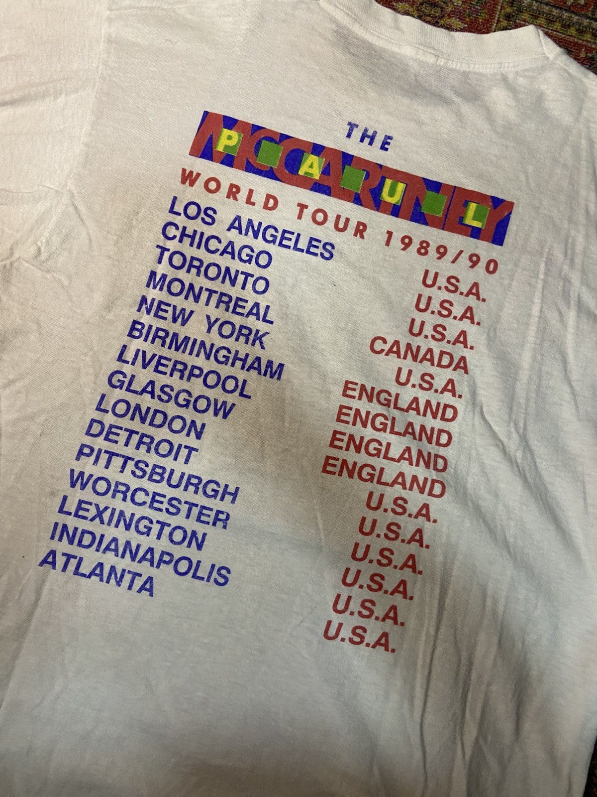 Band Tees × Vintage Vintage 80s Paul McCartney World Tour 89/90 Size US M / EU 48-50 / 2 - 3 Thumbnail