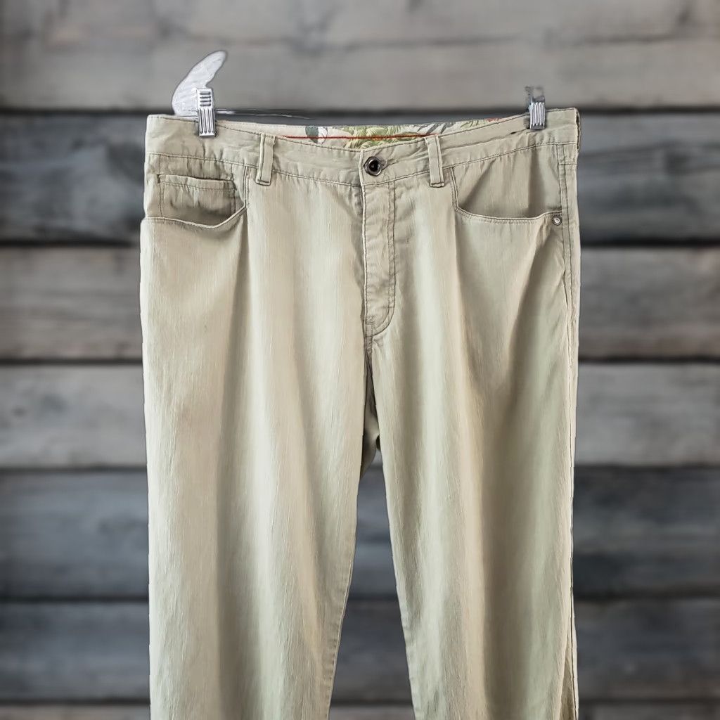 Tommy Bahama Tommy Bahama Mens Pants 35 Lyocell Blend Tan Brown Flat Front 32 Inseam Chino Casual Regular Size 35 Mens Size US 35 - 1 Thumbnail