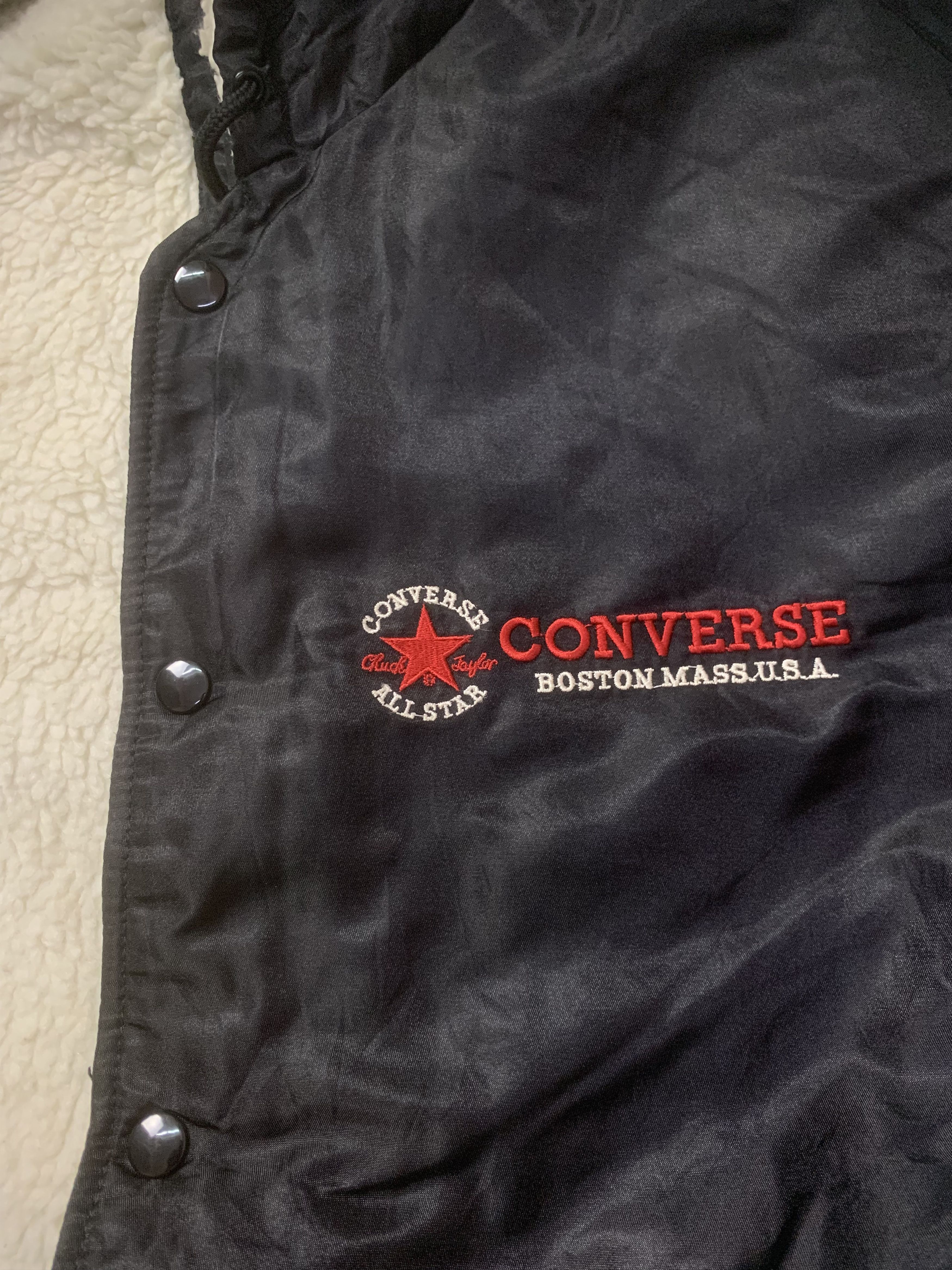 Converse × Vintage Rare Vintage Converse All Star Big Logo Sherpa Jackets Size US M / EU 48-50 / 2 - 8 Thumbnail