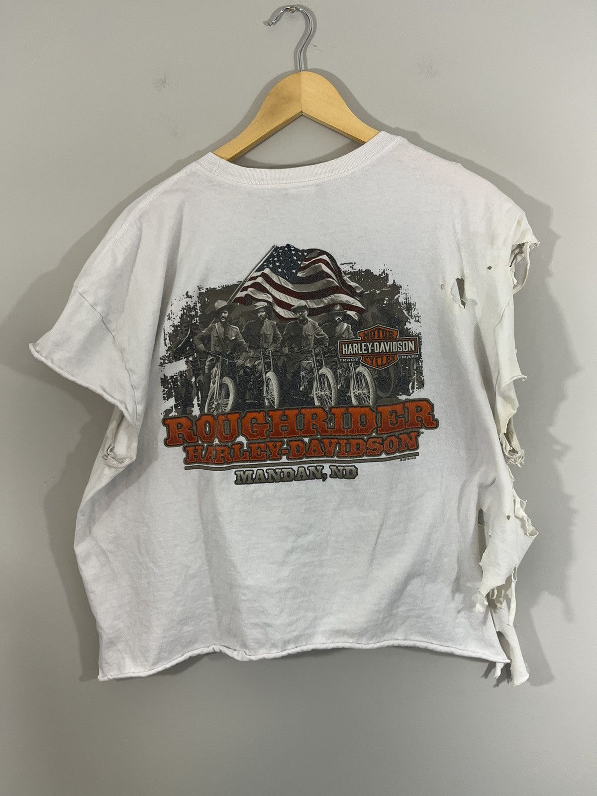 Harley Davidson Thrashed Harley Davidson Distressed Skull Boxy Fit Cut Off Size US XXL / EU 58 / 5 - 1 Thumbnail