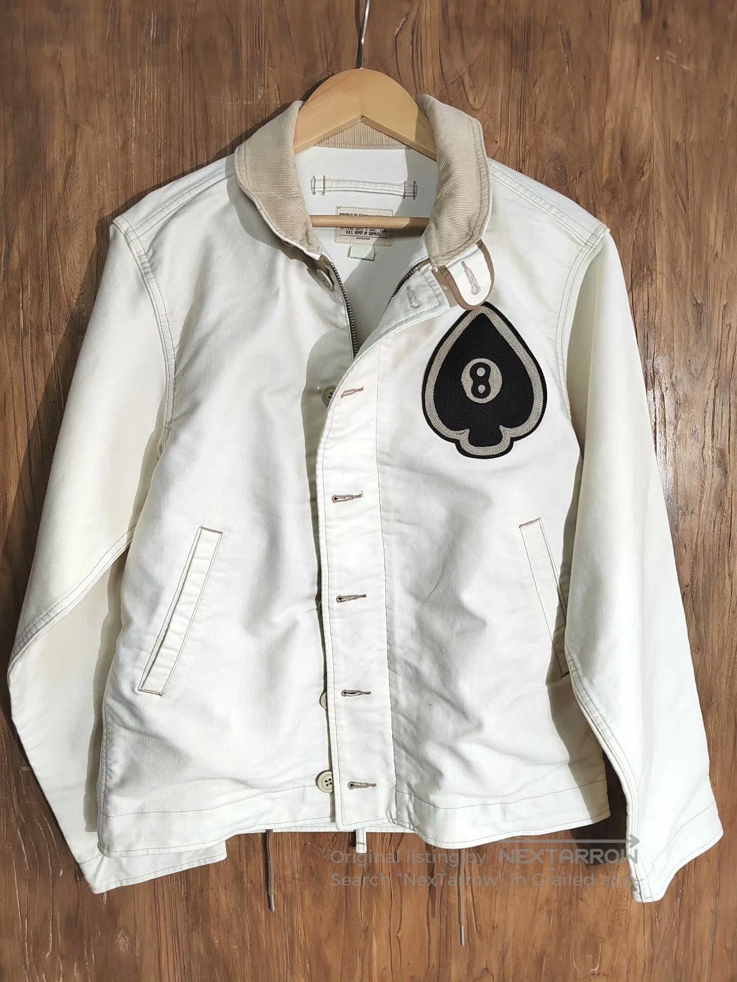 RRL Ralph Lauren Double RL White Jacket with Card Design. Size US M / EU 48-50 / 2 - 1 Thumbnail