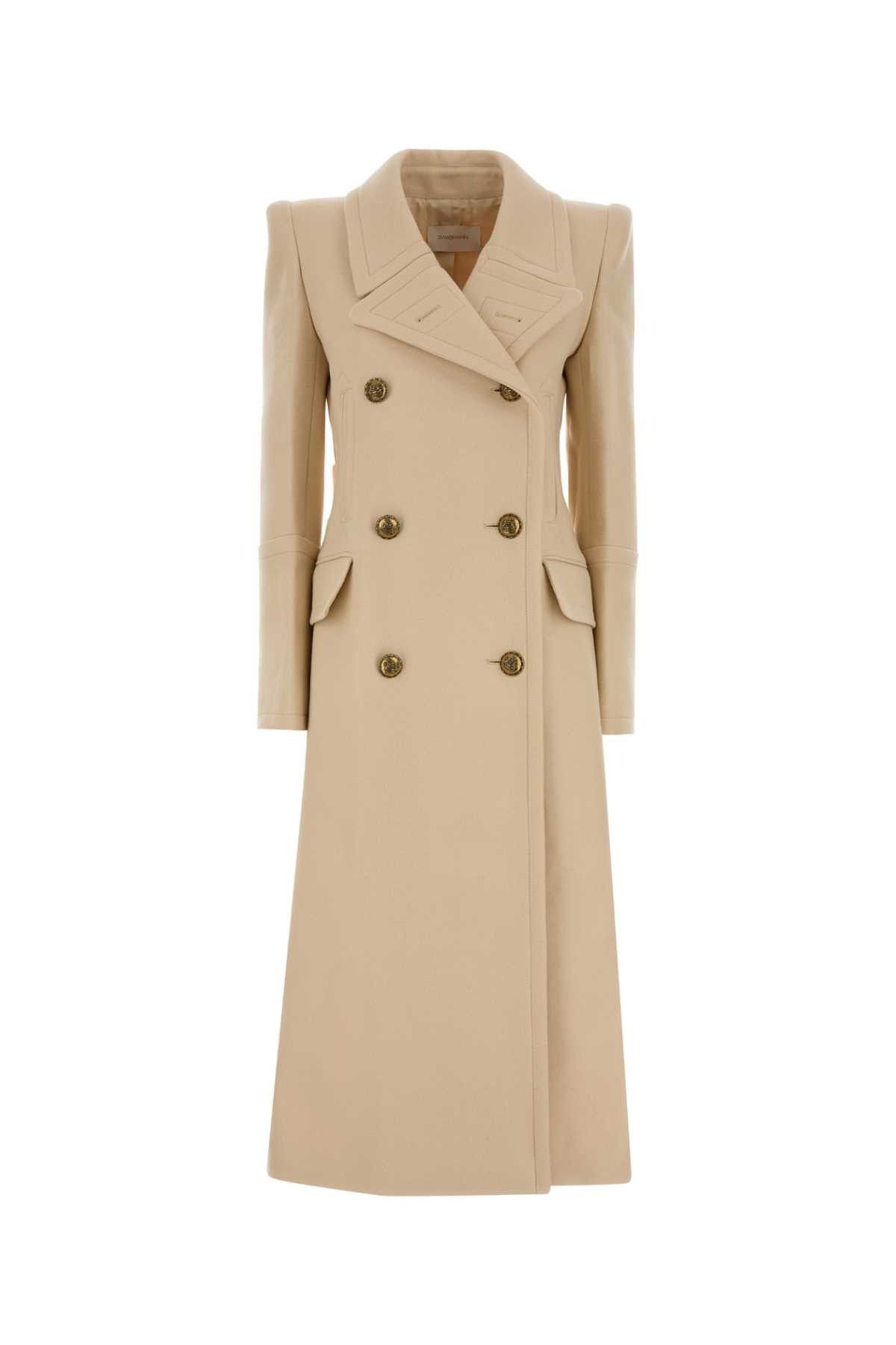 Sand Wool Blend Hypnotic Coat