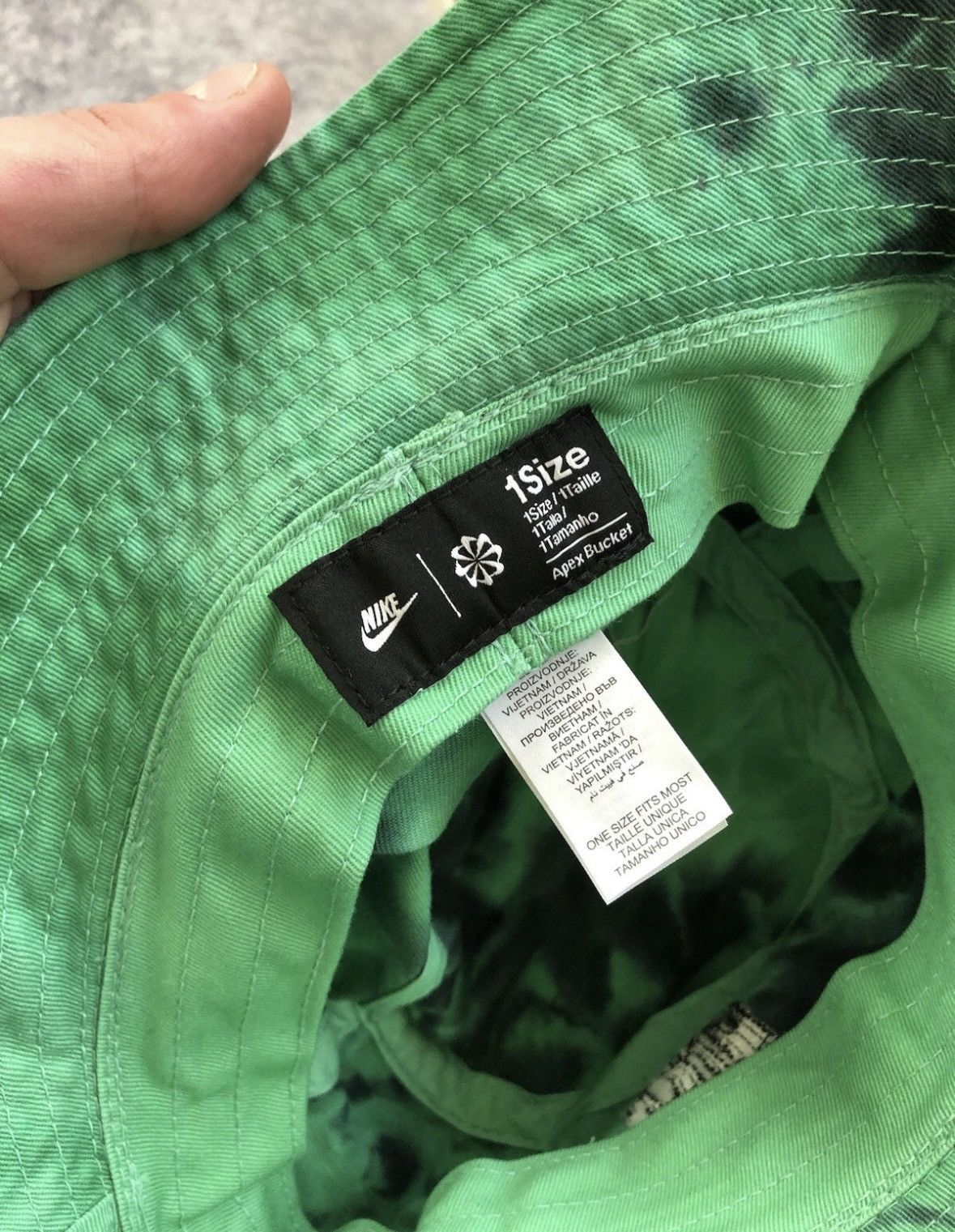 Nike NIKE Big Logo Panama Hat Multicolor Streetwear Hype Green Size ONE SIZE - 5 Thumbnail