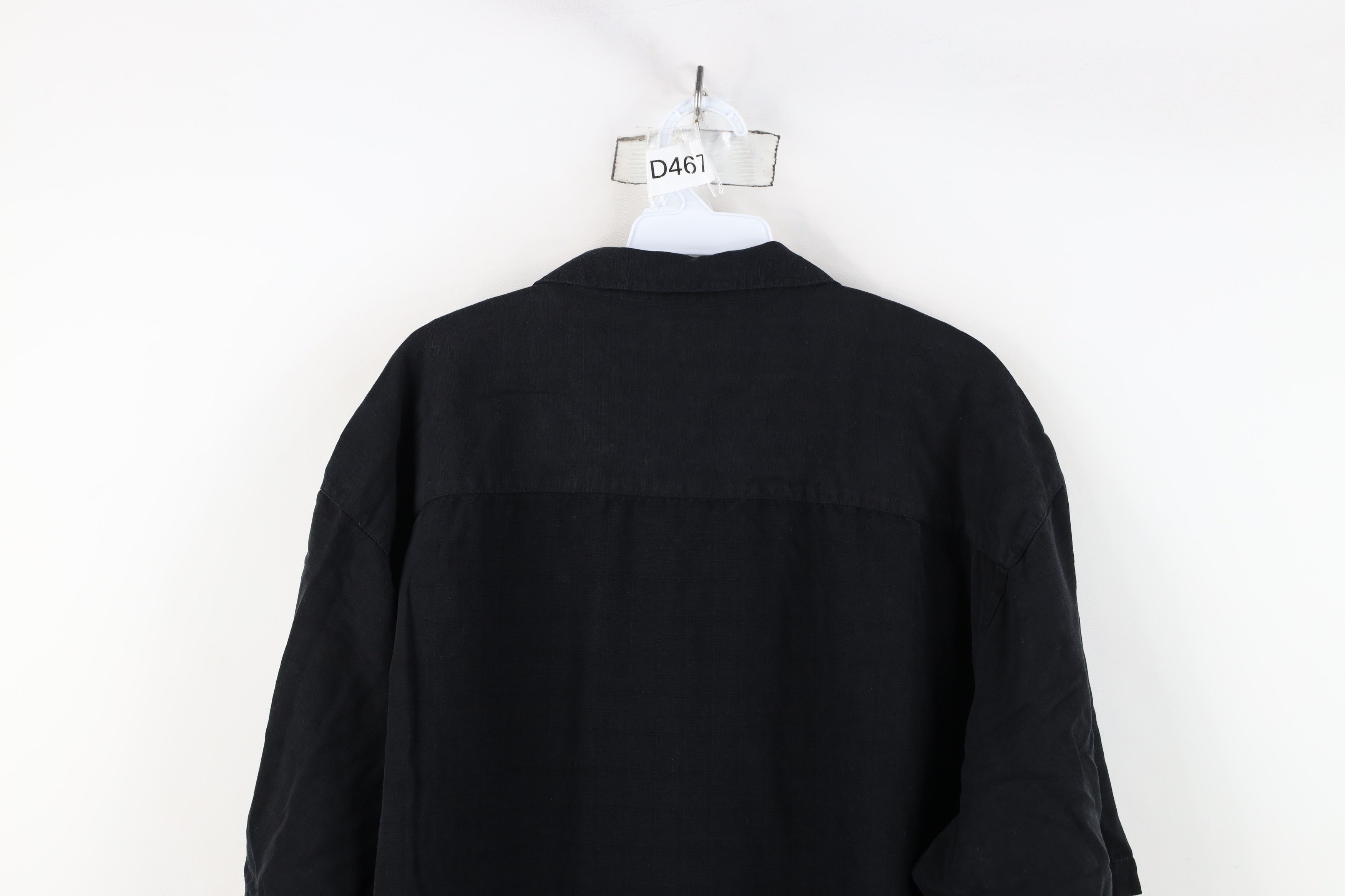 Tommy Bahama × Vintage Vintage 90s Tommy Bahama Looped Collar Button Shirt Black Size US XL / EU 56 / 4 - 11 Thumbnail