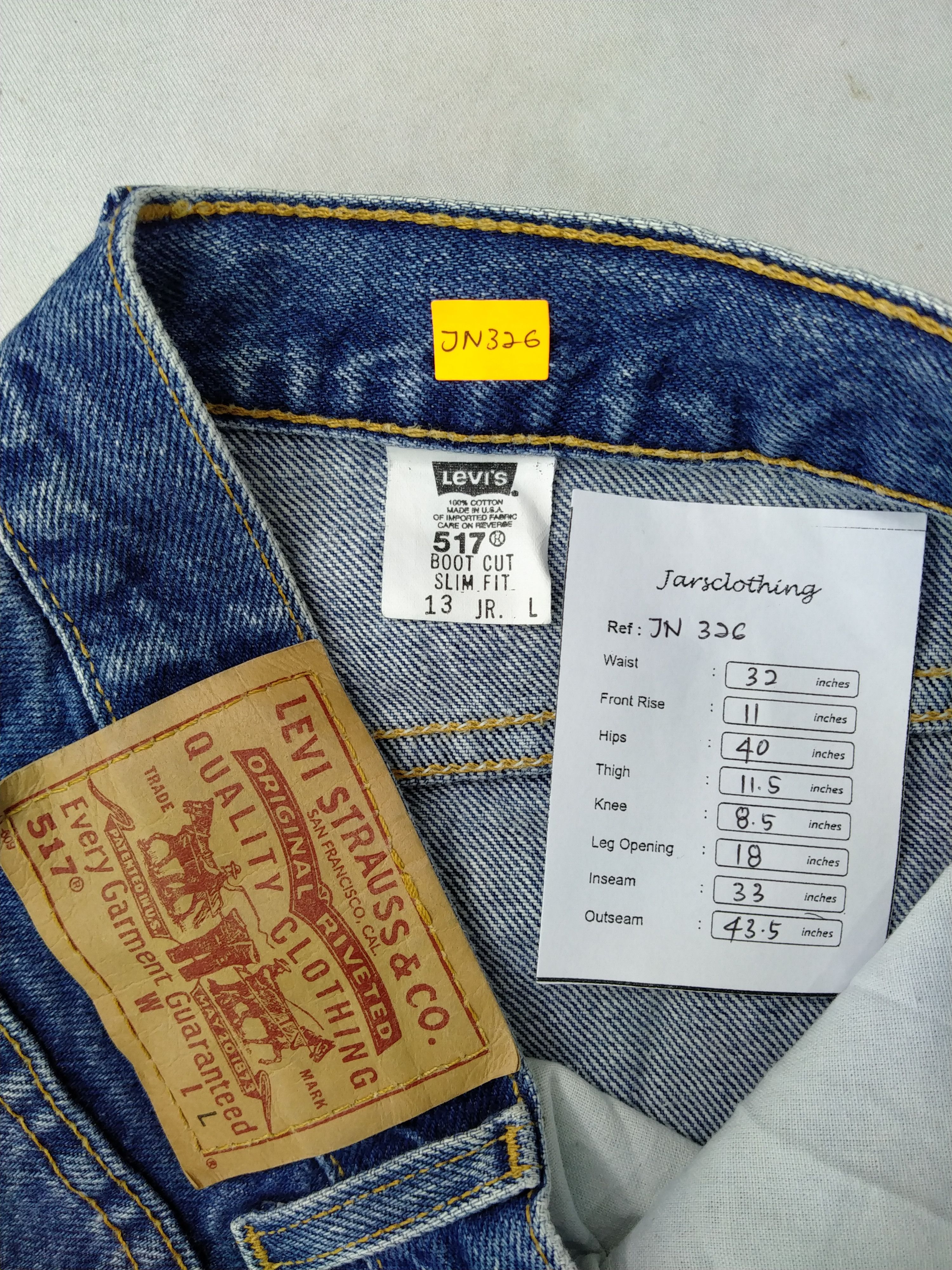 Japanese Brand Blue Vintage Levi's 517 Boot Cut Flare Denim 32x33 -JN326 Size US 32 / EU 48 - 10 Thumbnail