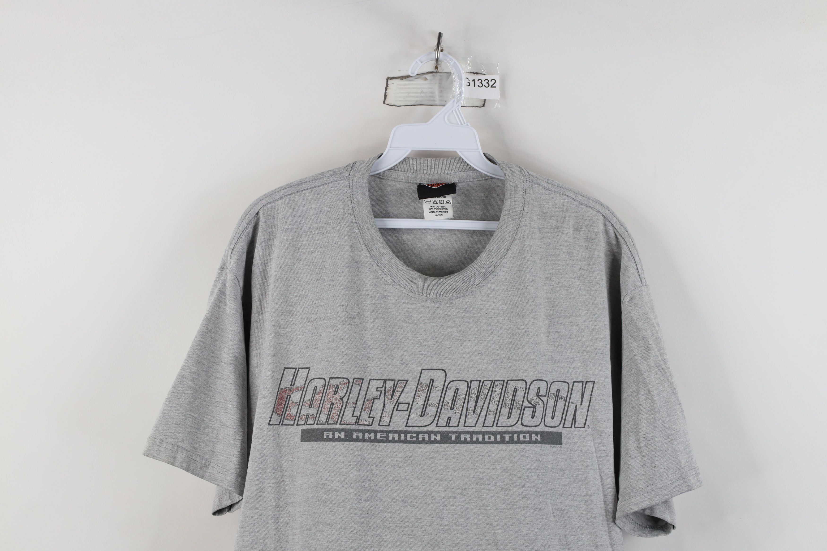 Harley Davidson Vintage Y2K 2005 Harley Davidson Fire Flames T-Shirt Gray Size US L / EU 52-54 / 3 - 2 Thumbnail