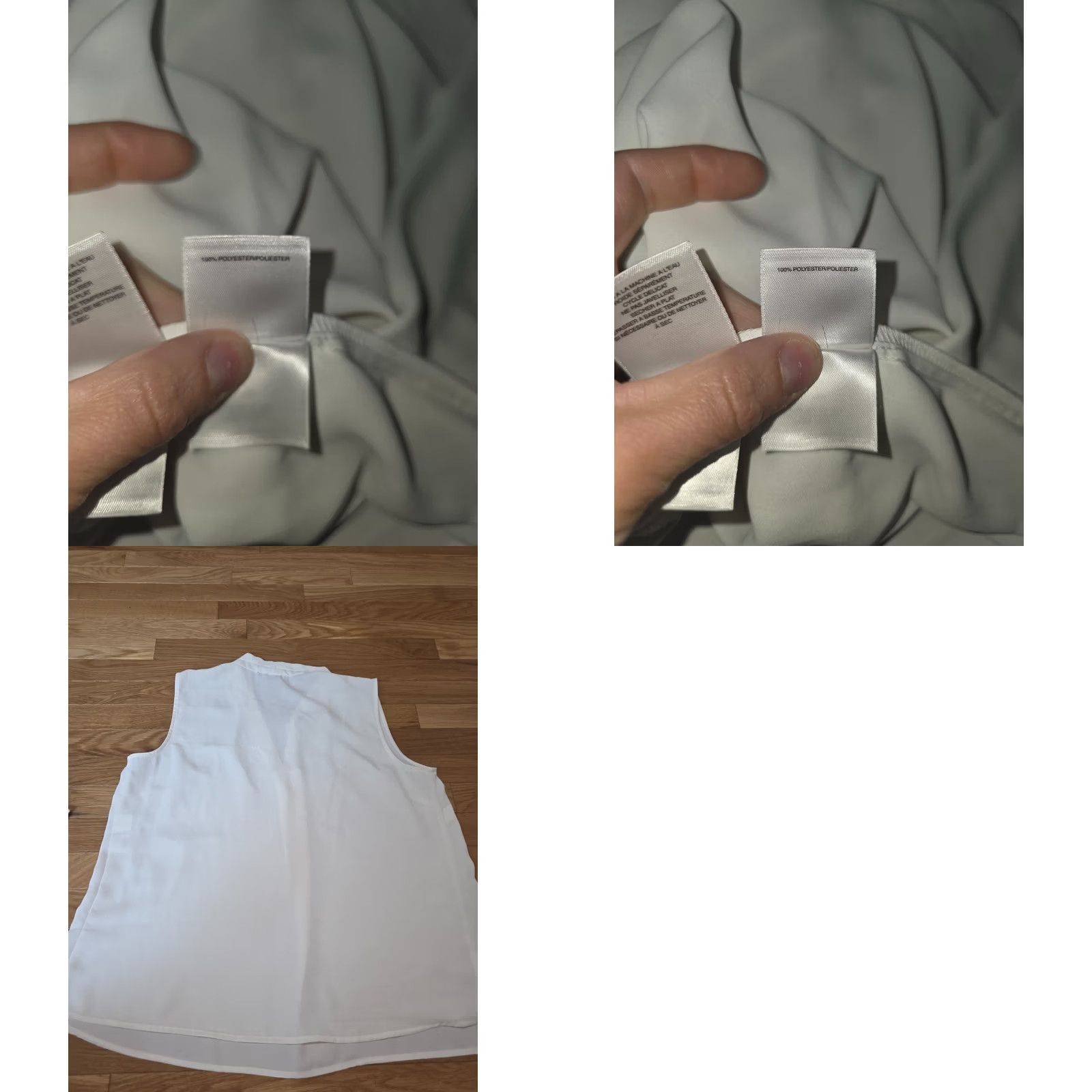 Nine West VINTAGE? No — Nine West Blouse Top Women L White Sleeveless V-Neck Pleated Polyester 100% Casual Party/Cocktail Shirt Women XS? Size L / US 10 / IT 46 - 8 Thumbnail