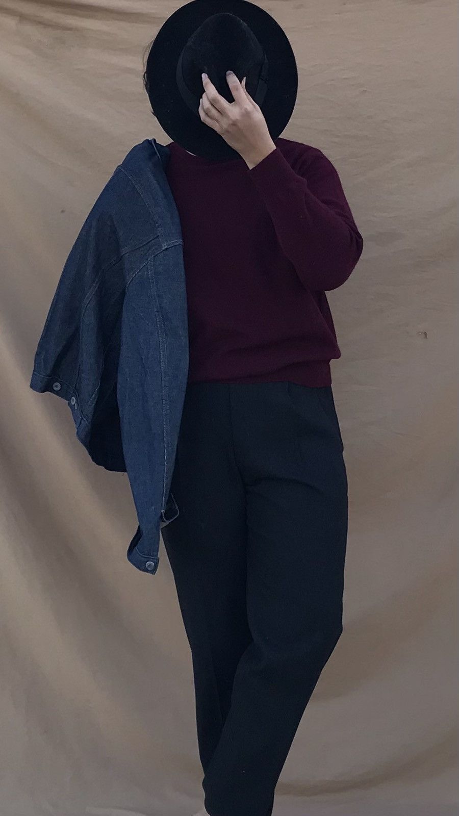 Other made in SCOTLAND SUPER GEELONG DARK PURPLE CHERRY JUMPER Size US L / EU 52-54 / 3 - 4 Thumbnail