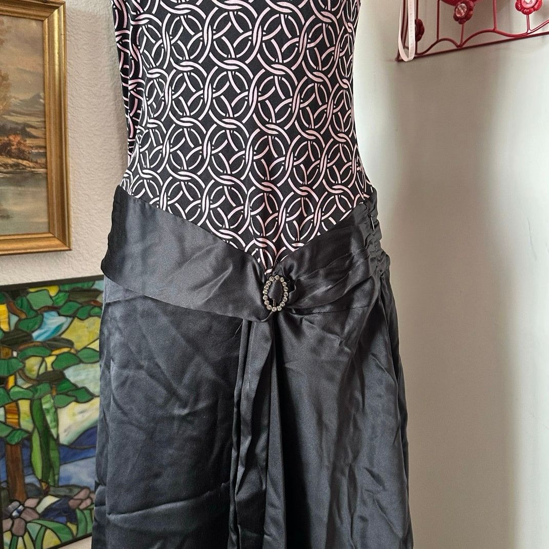 Other alex & trixie pink black vintage drop waist formal dress Size M / US 6-8 / IT 42-44 - 2 Thumbnail