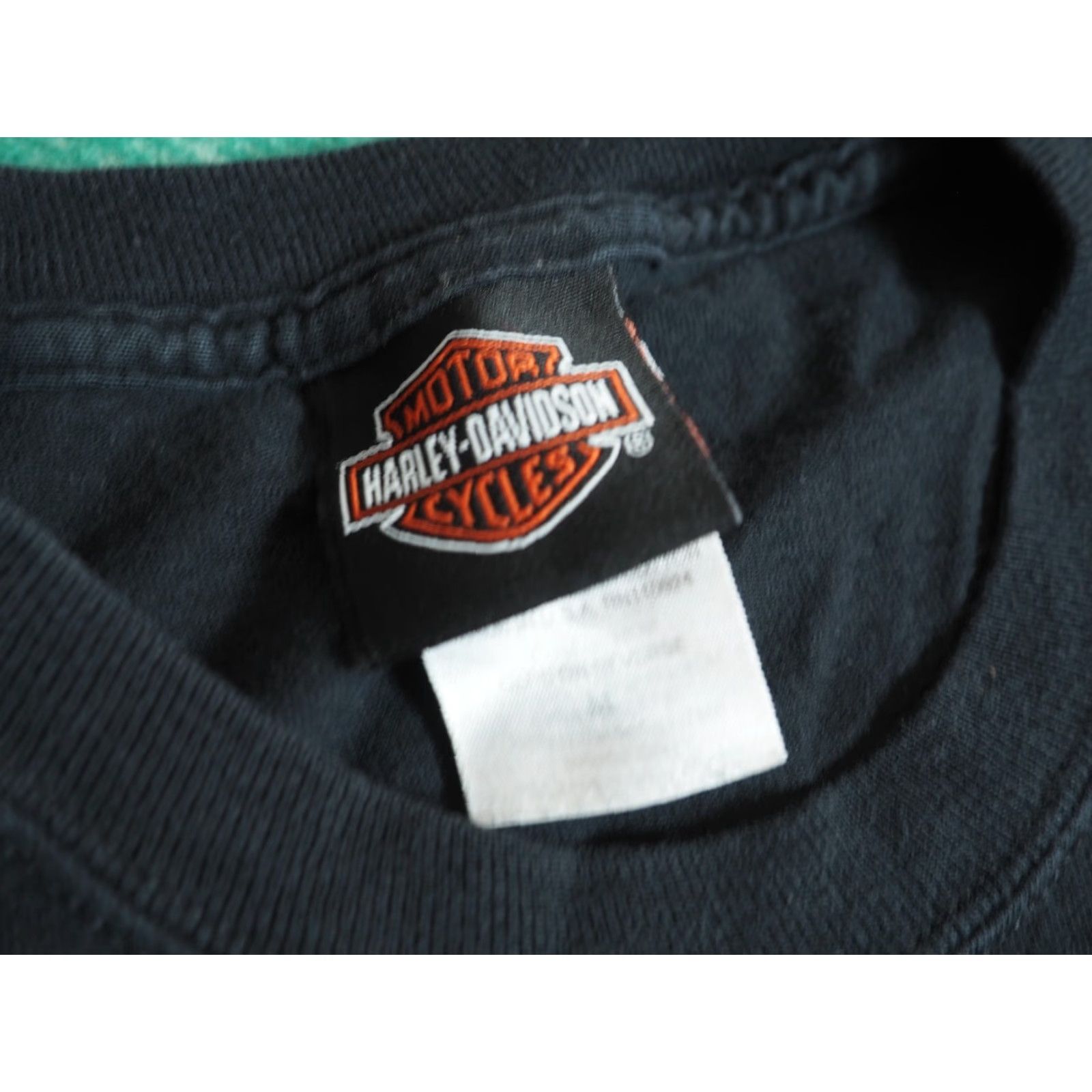 Harley Davidson VINTAGE Harley-Davidson Tee T-Shirt M USA Made Black Cotton Logo Biker 90s | Men Size US M / EU 48-50 / 2 - 7 Thumbnail