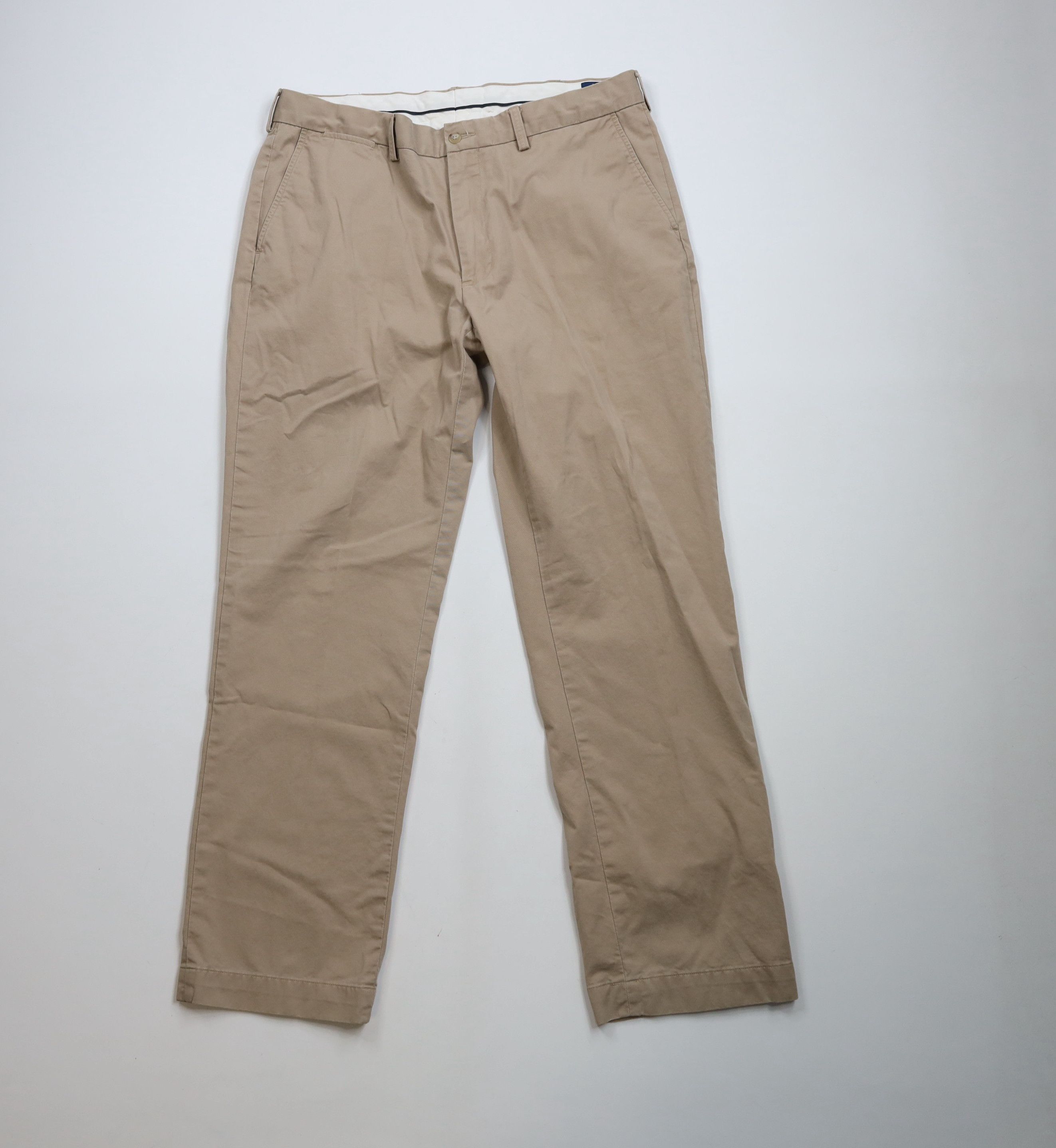 Ralph Lauren × Vintage Vintage Ralph Lauren Wide Leg Chino Pants Trousers Beige Size US 36 / EU 52 - 1 Thumbnail