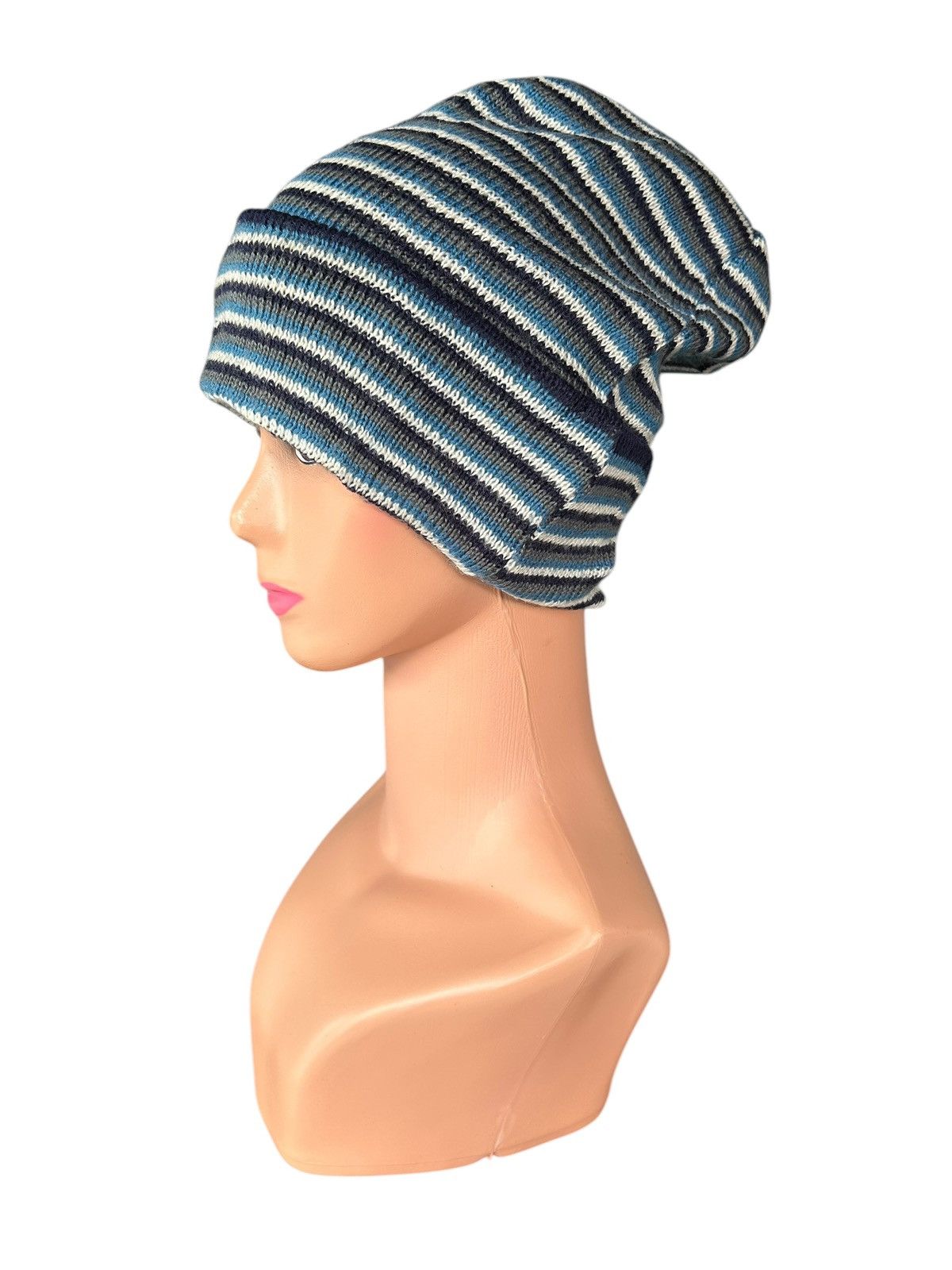 Japanese Brand × Kapital × Vintage Stripe Vintage Japanese Beanie Hats Distressed Size ONE SIZE - 2 Thumbnail