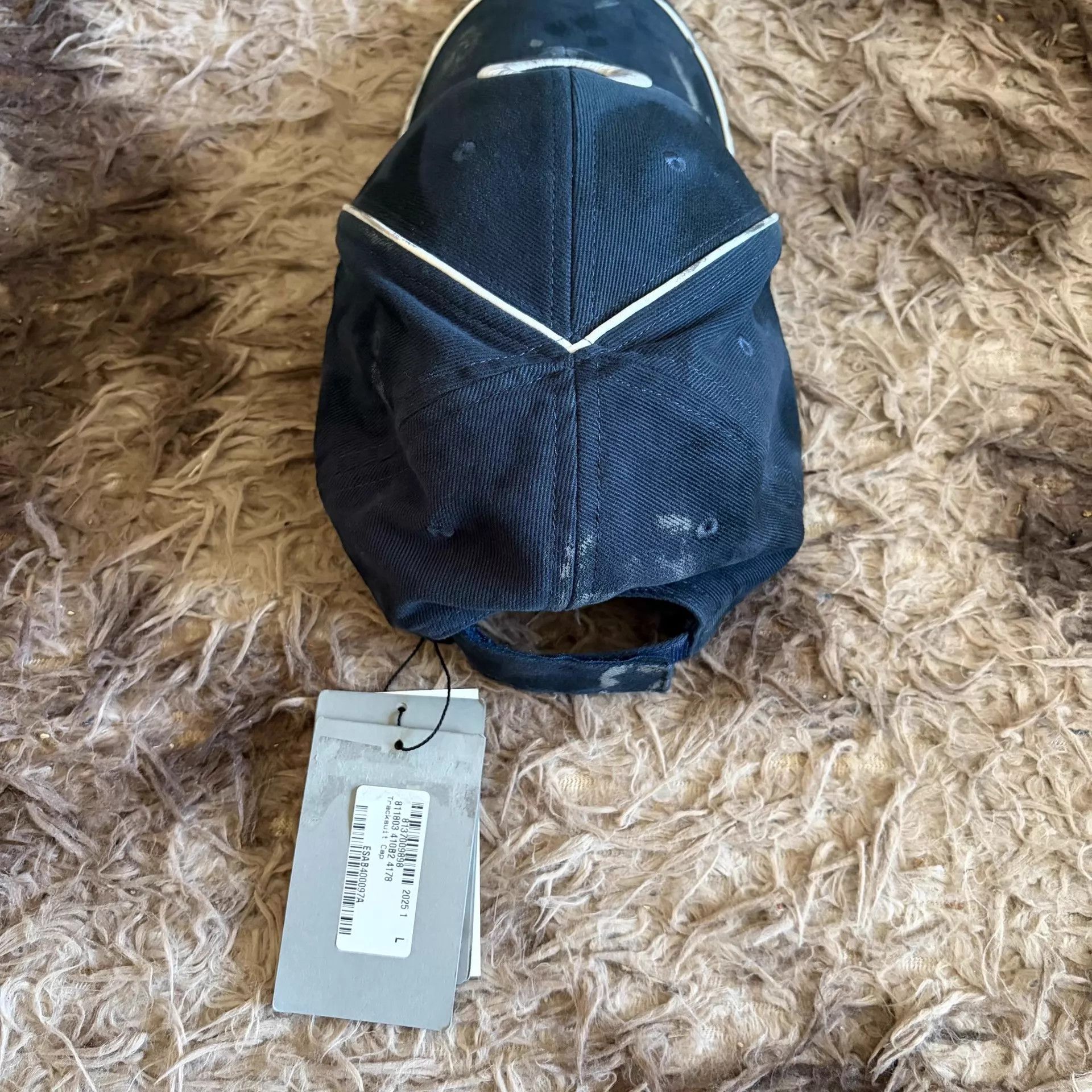 Balenciaga Balenciaga G-Embroidered Baseball Cap Black/Blue White Trim L Size ONE SIZE - 3 Thumbnail