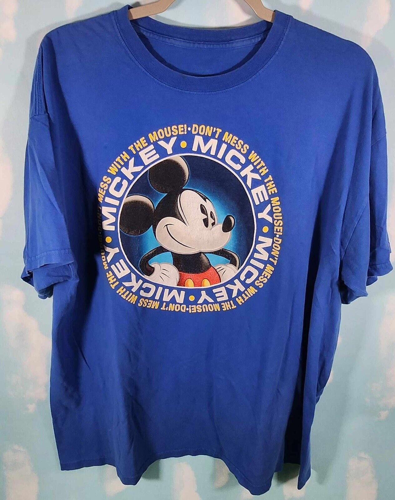 Disney Vintage Mickey Mouse Graphic Don't Mess With The Mouse Size US XL / EU 56 / 4 - 1 Thumbnail