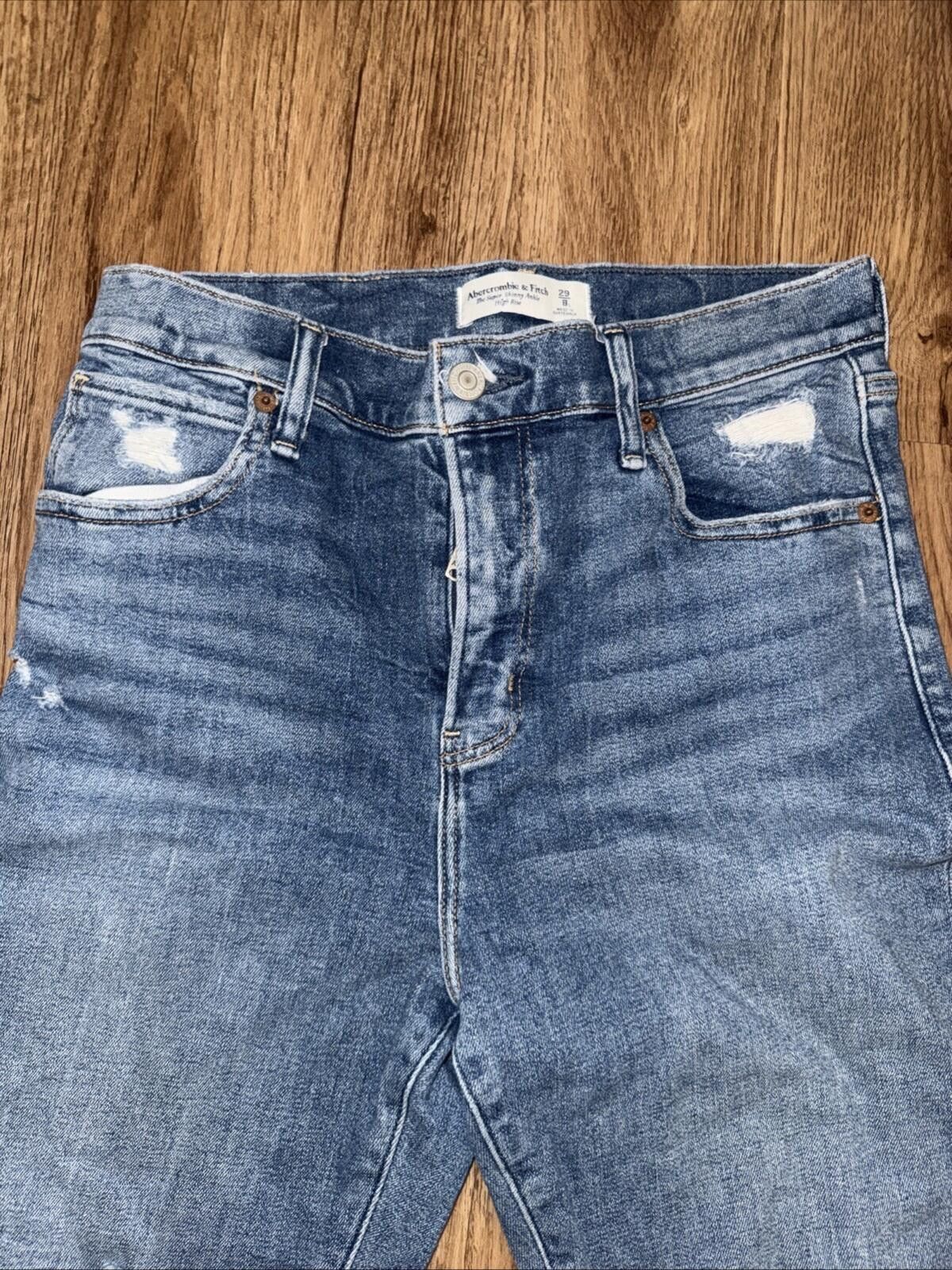 Abercrombie & Fitch Abercrombie & Fitch Super Skinny Ankle High Rise Jeans Crop Size 30" / US 8 / IT 44 - 4 Thumbnail