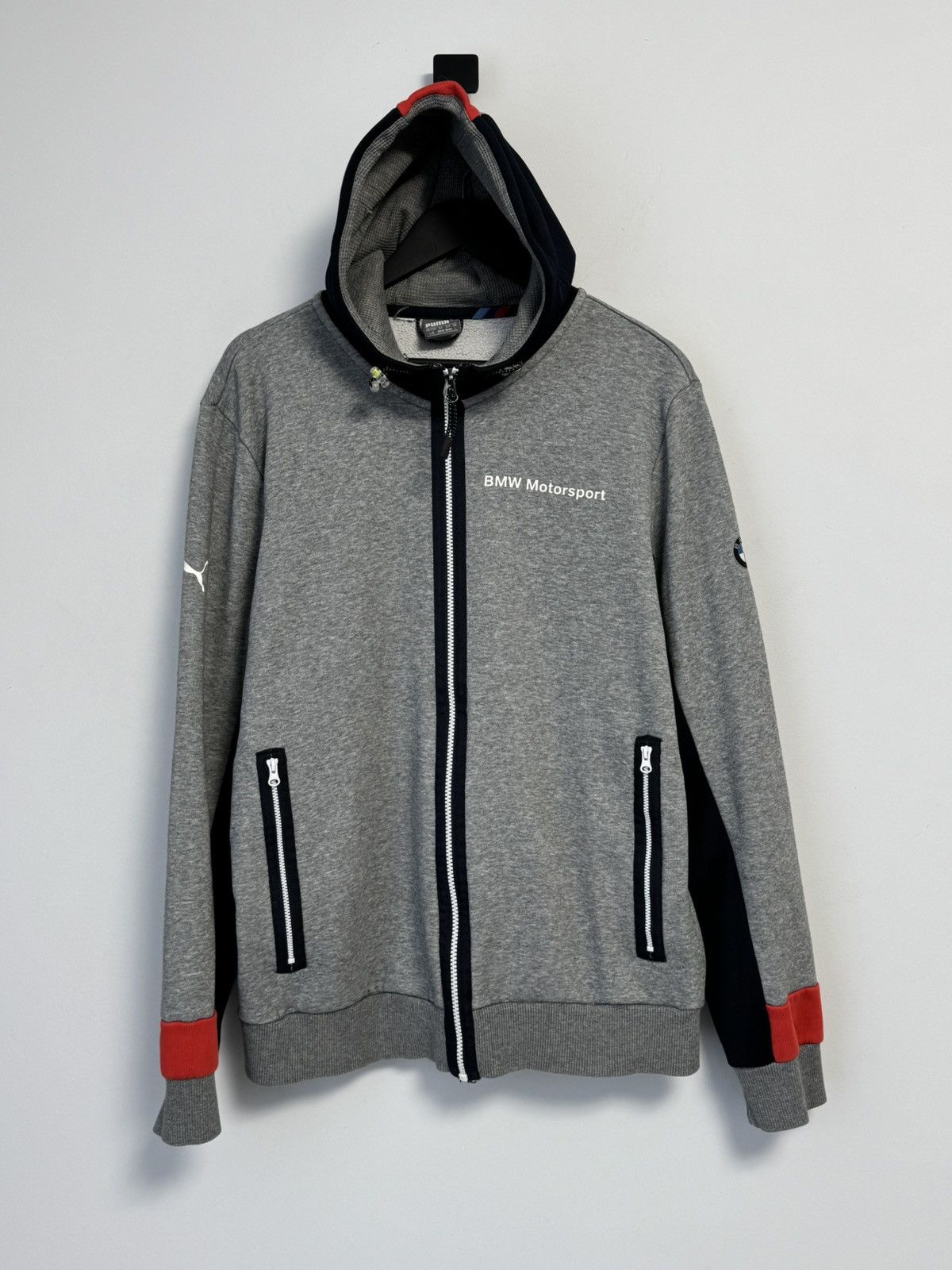 Puma PUMA Men's BMW L Motorsport Full-Zip Hoodie GRAY Size US L / EU 52-54 / 3 - 1 Thumbnail