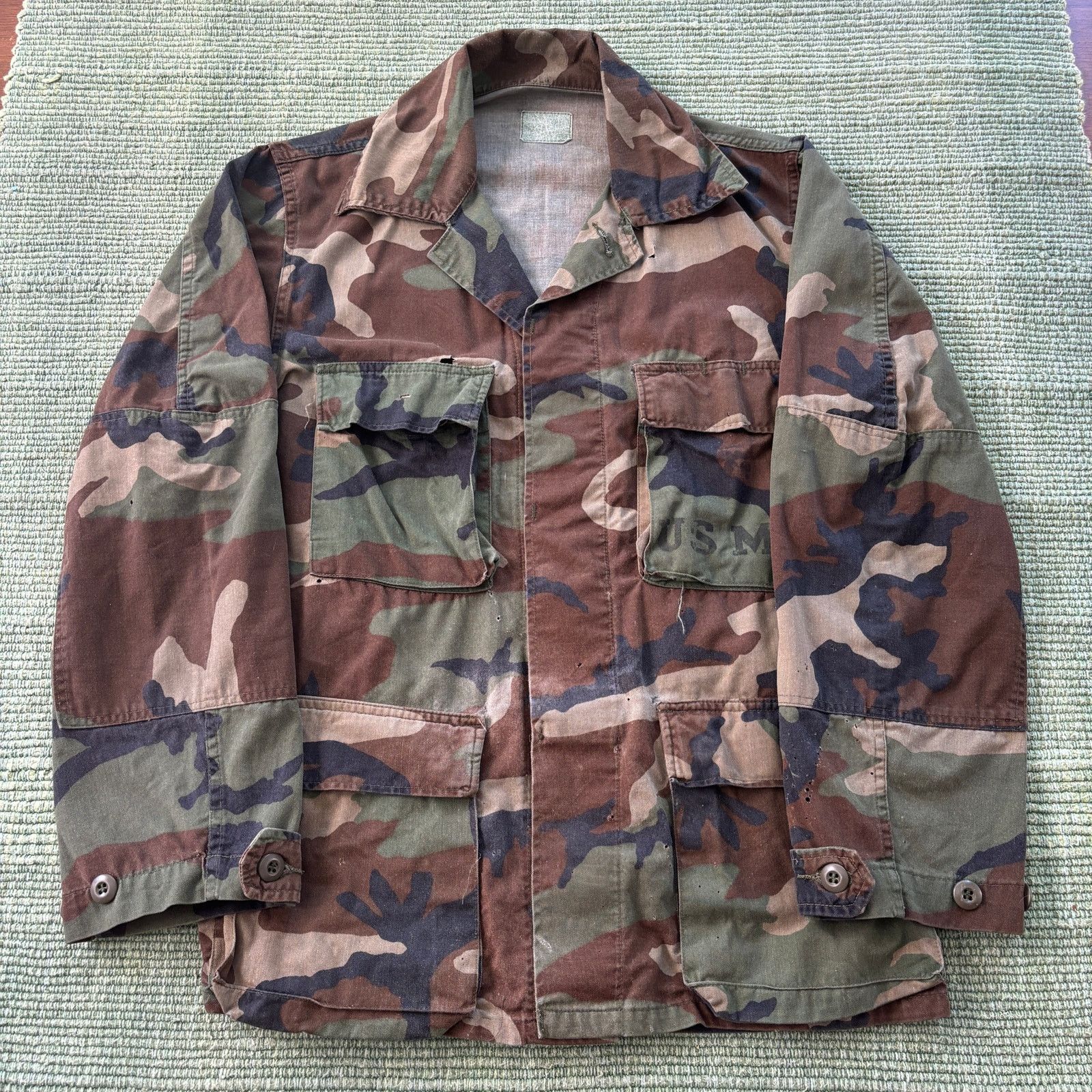 Vintage Vintage camo USMC four pocket field jacket size M/L AS-IS Size US L / EU 52-54 / 3 - 1 Thumbnail