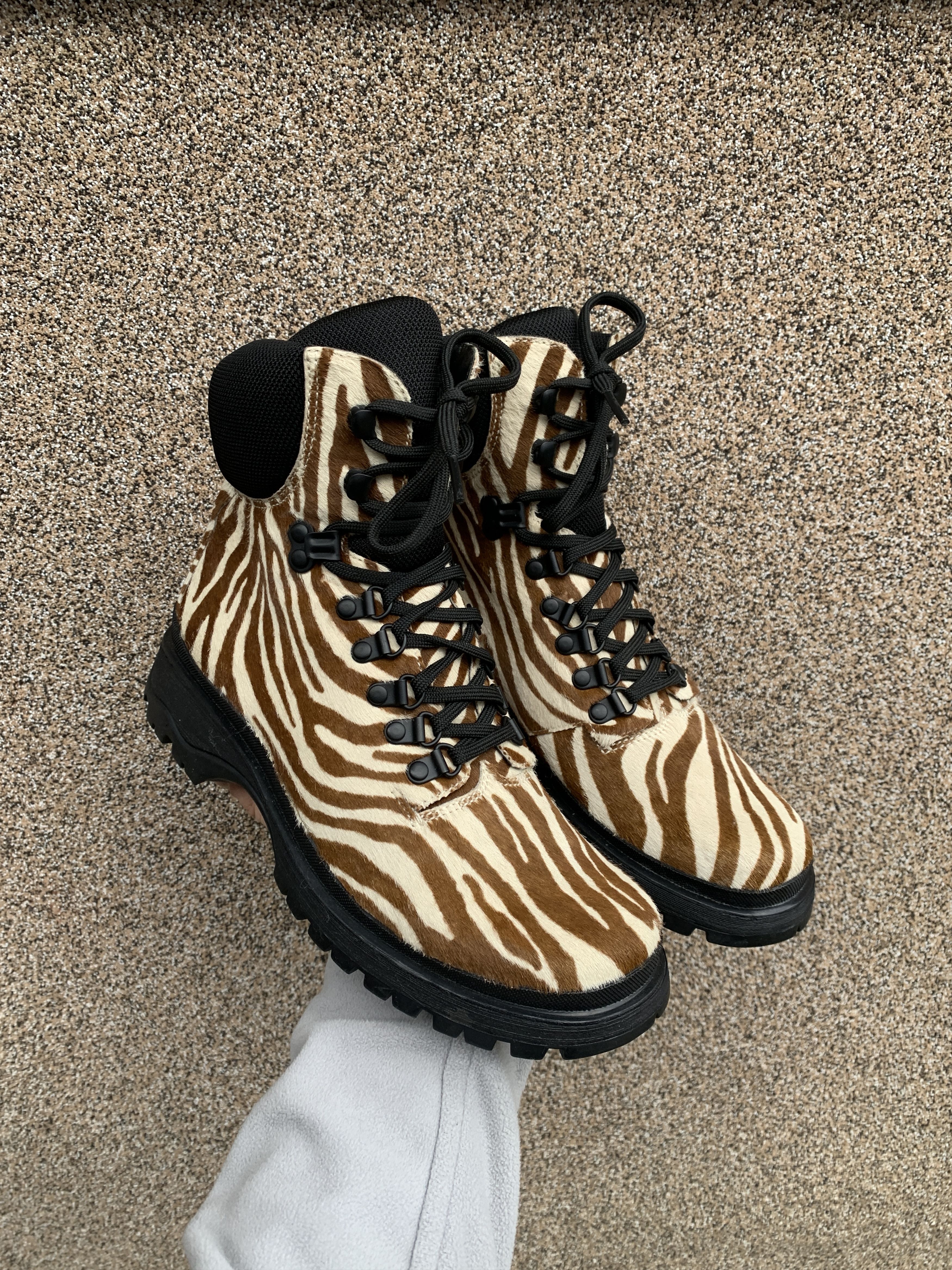 image of Prada Brixxen Boots in Leopard, Women's (Size 7)