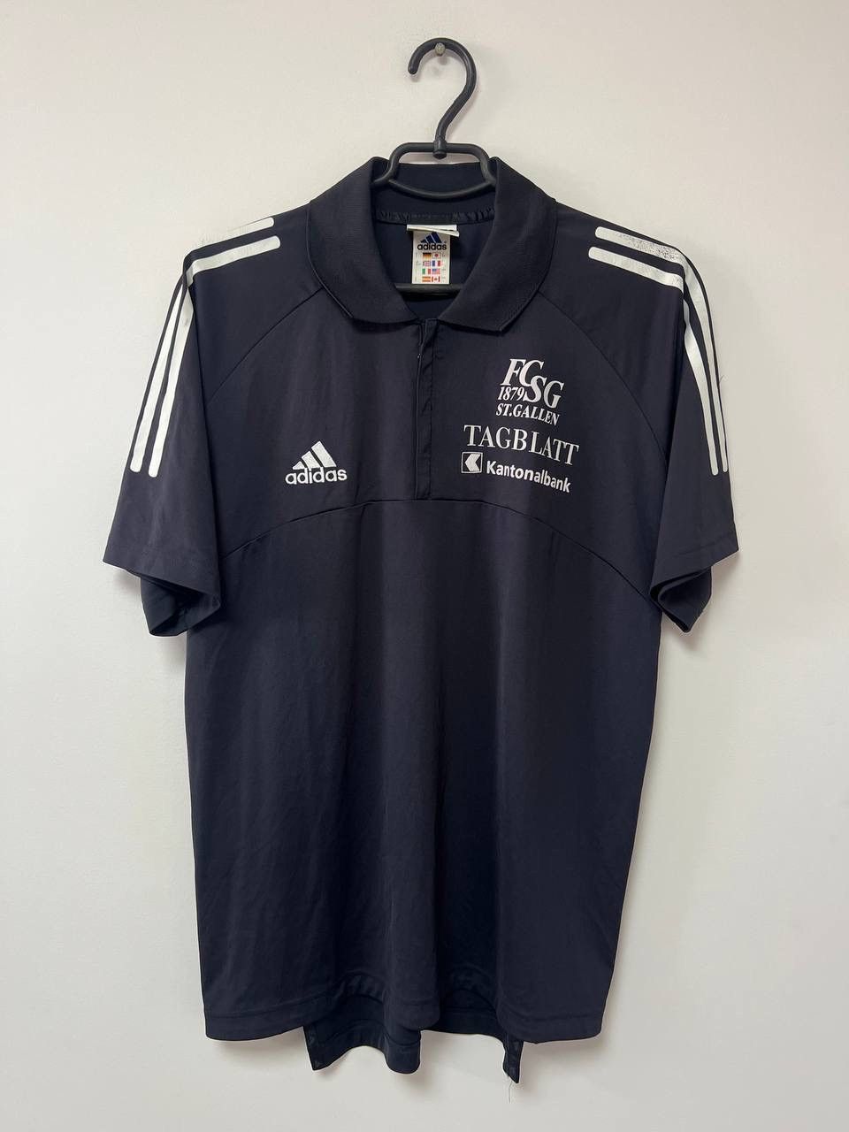 Adidas Vintage 90s St. Gallen Polo Jersey Football Shirt Adidas XL Size US XL / EU 56 / 4 - 4 Thumbnail
